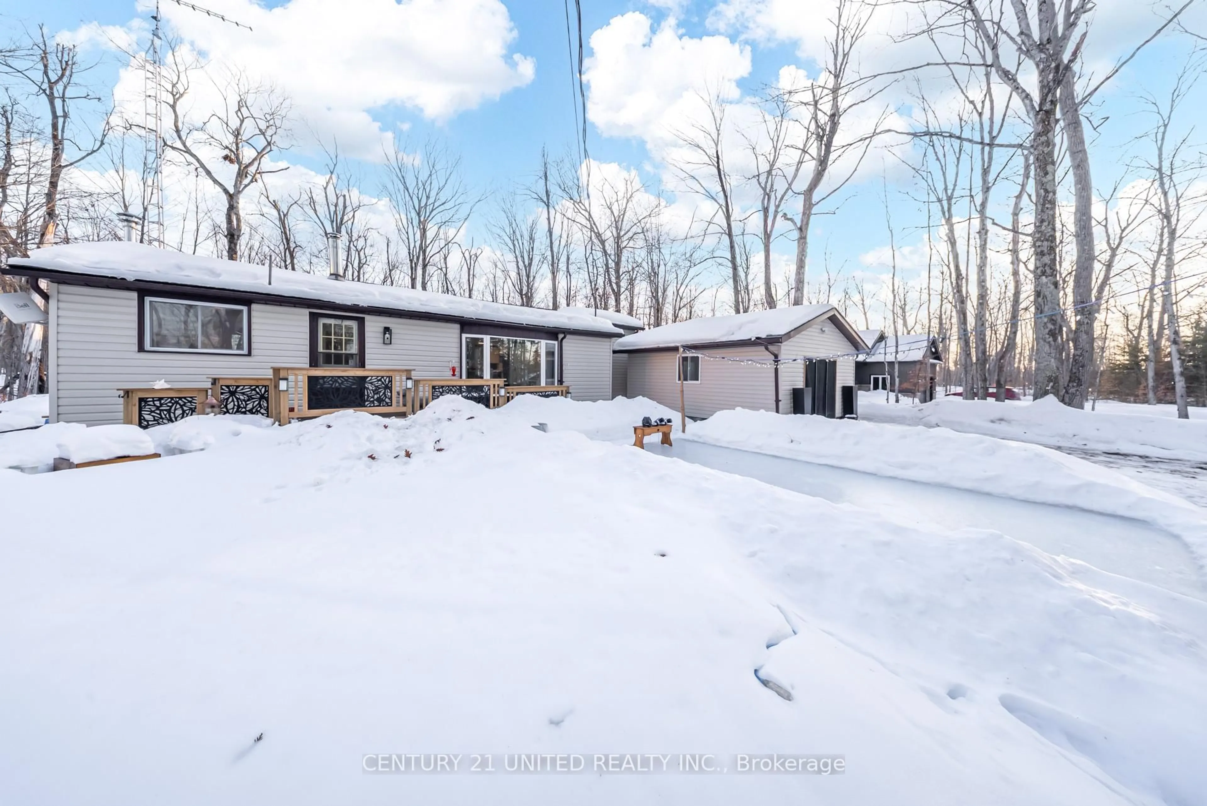 A pic from outside/outdoor area/front of a property/back of a property/a pic from drone, unknown for 32 Teds Lane, Trent Lakes Ontario K0L 1K0