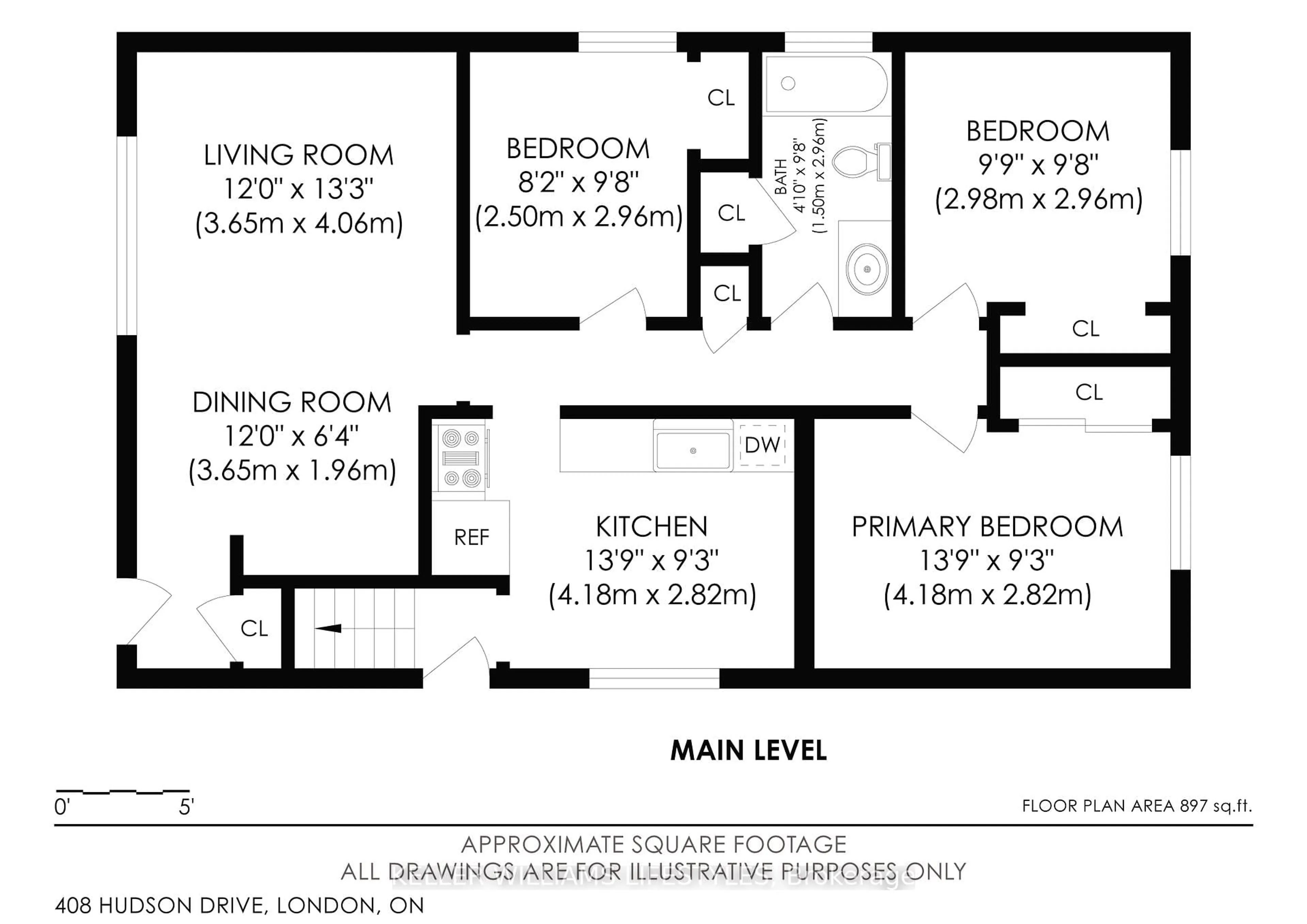 Floor plan for 408 Hudson Dr, London East Ontario N5V 1E6