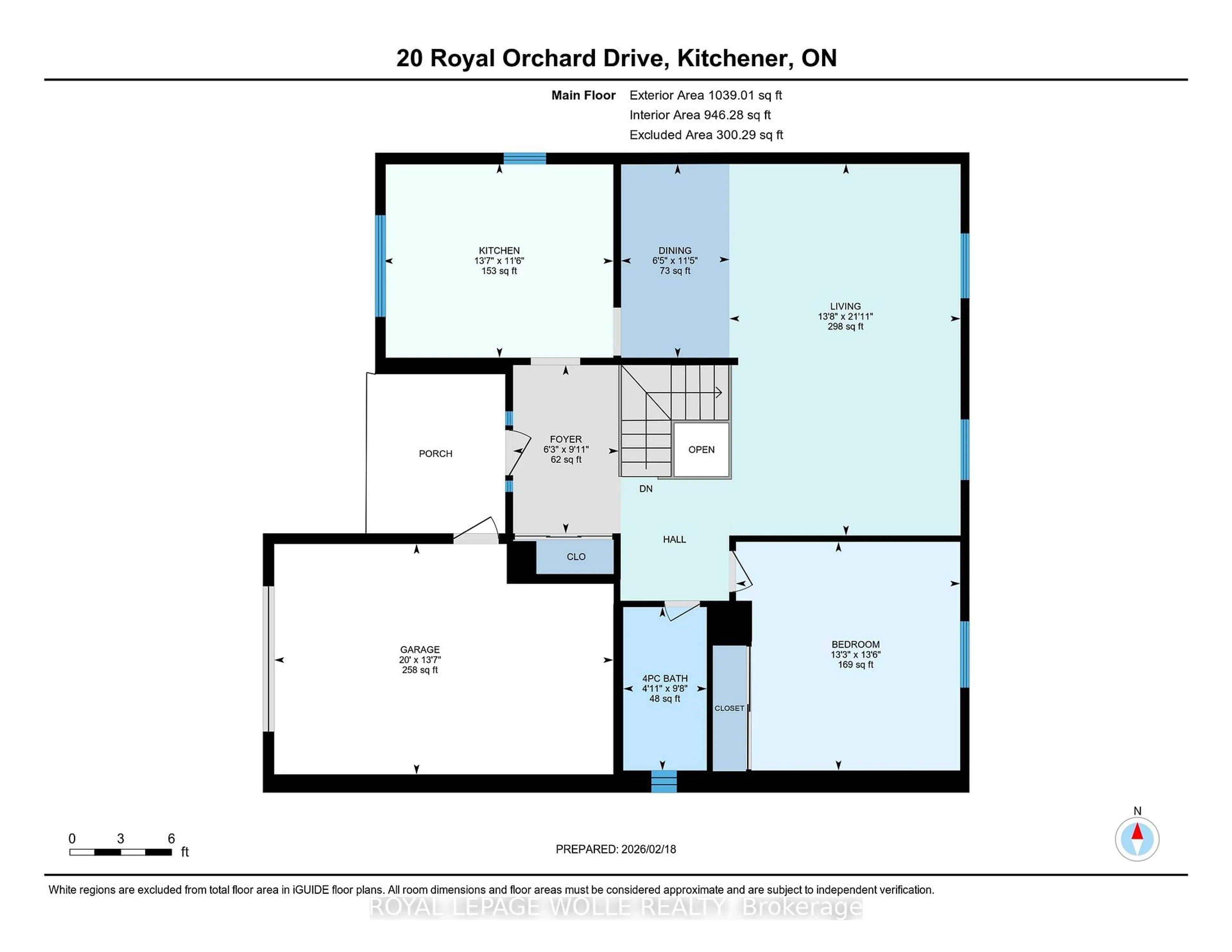 Floor plan for 20 Royal Orchard Dr, Kitchener Ontario N2N 1J6