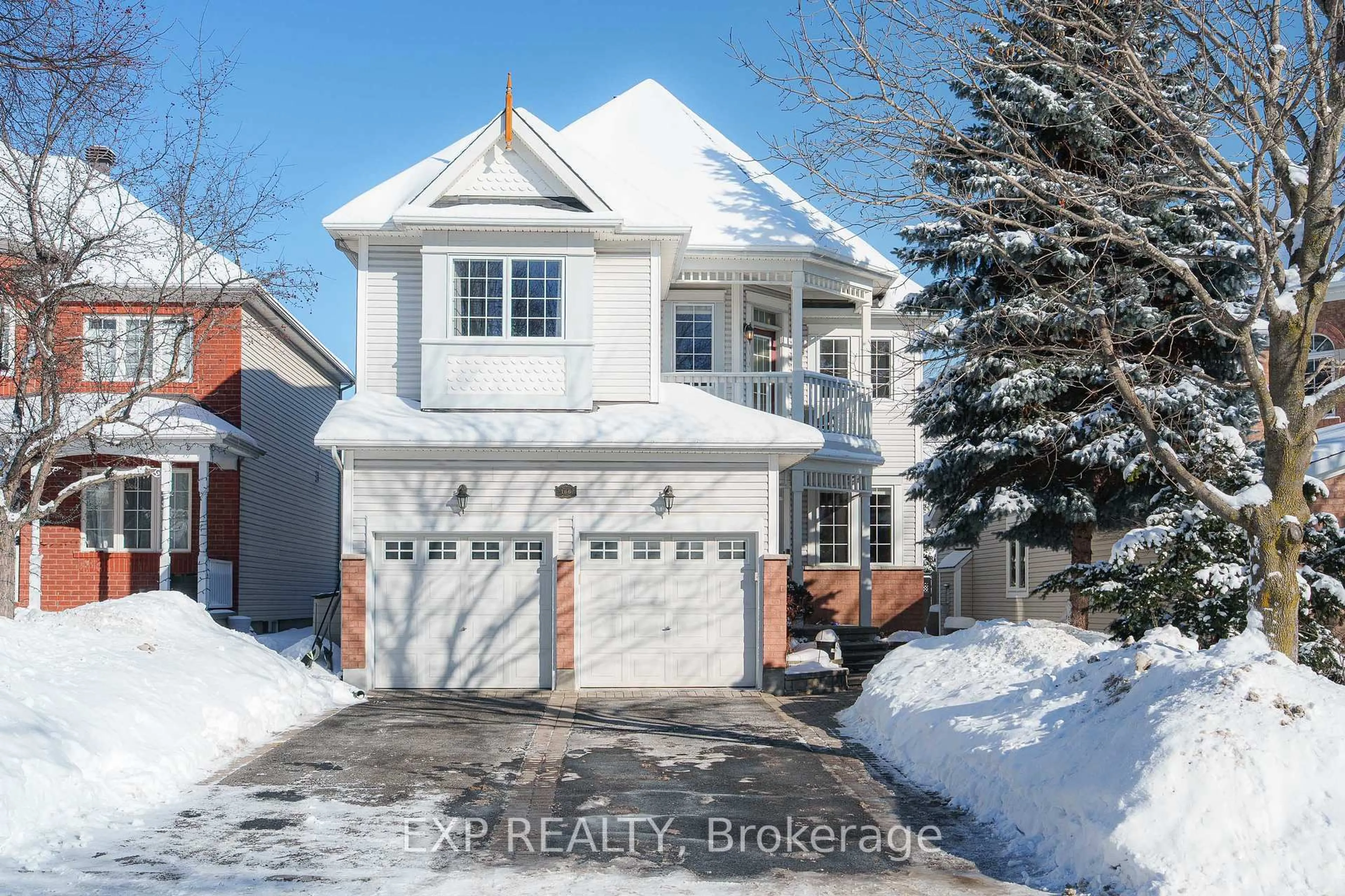Home with brick exterior material, street for 166 Hemlo Cres, Ottawa Ontario K2T 1E4