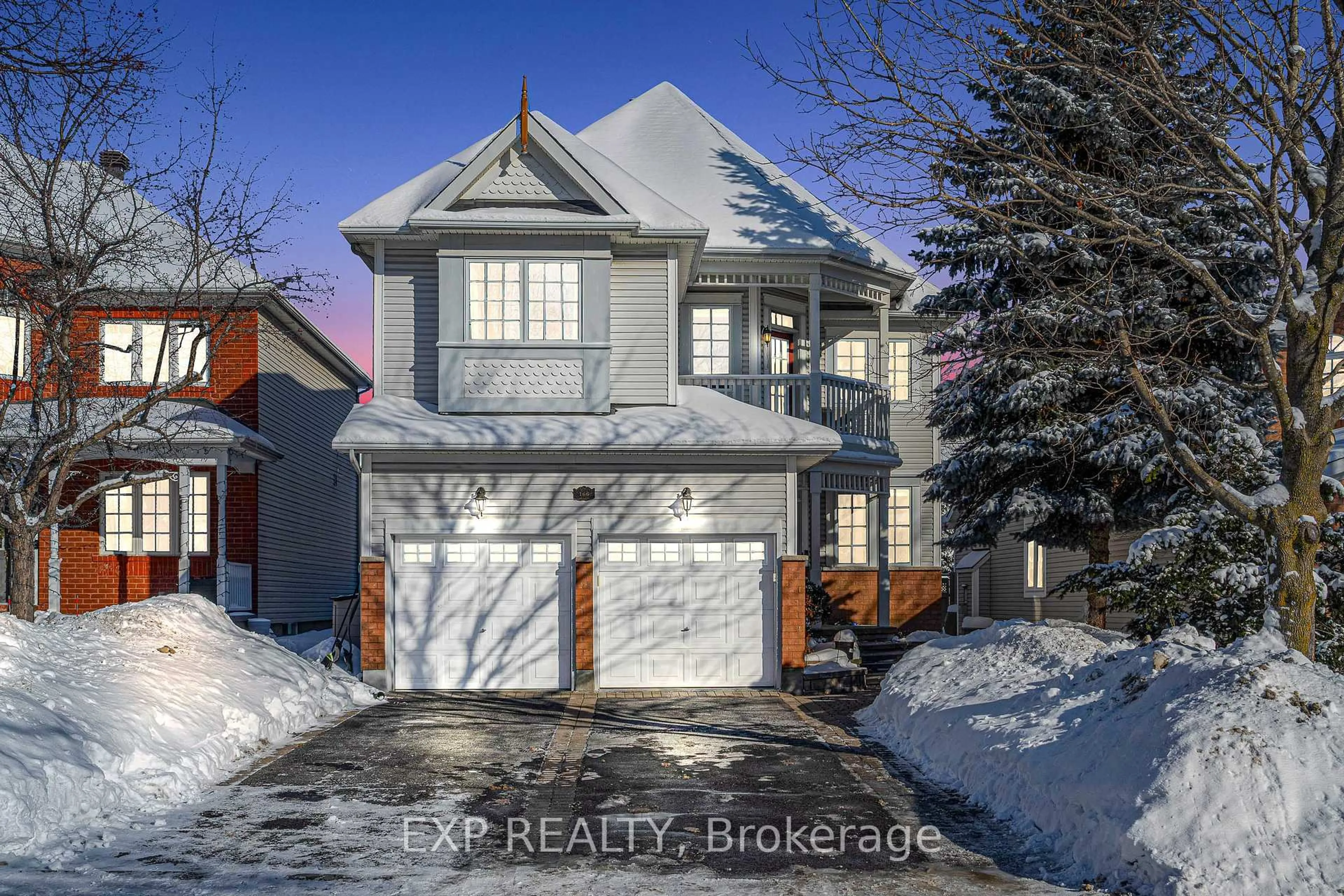 Home with brick exterior material, street for 166 Hemlo Cres, Ottawa Ontario K2T 1E4