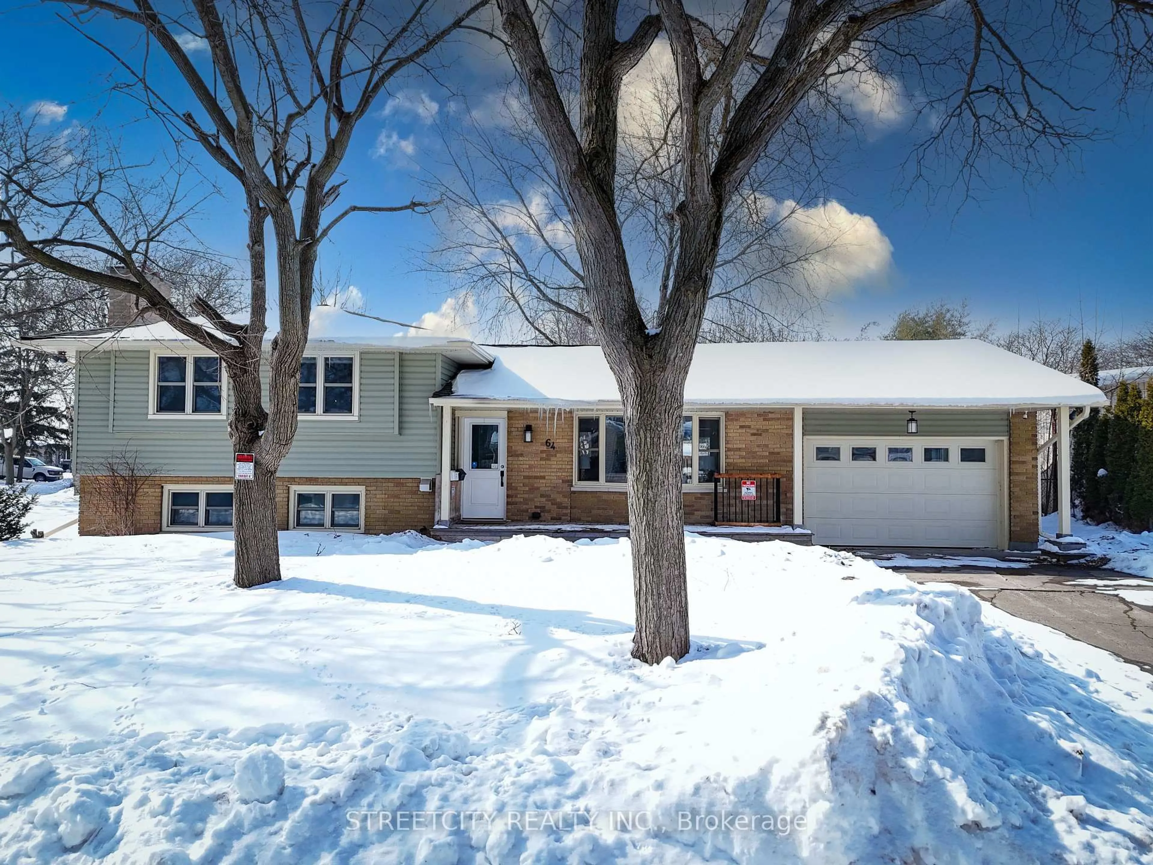 Home with vinyl exterior material, street for 64 Downing Cres, London South Ontario N6C 3C8