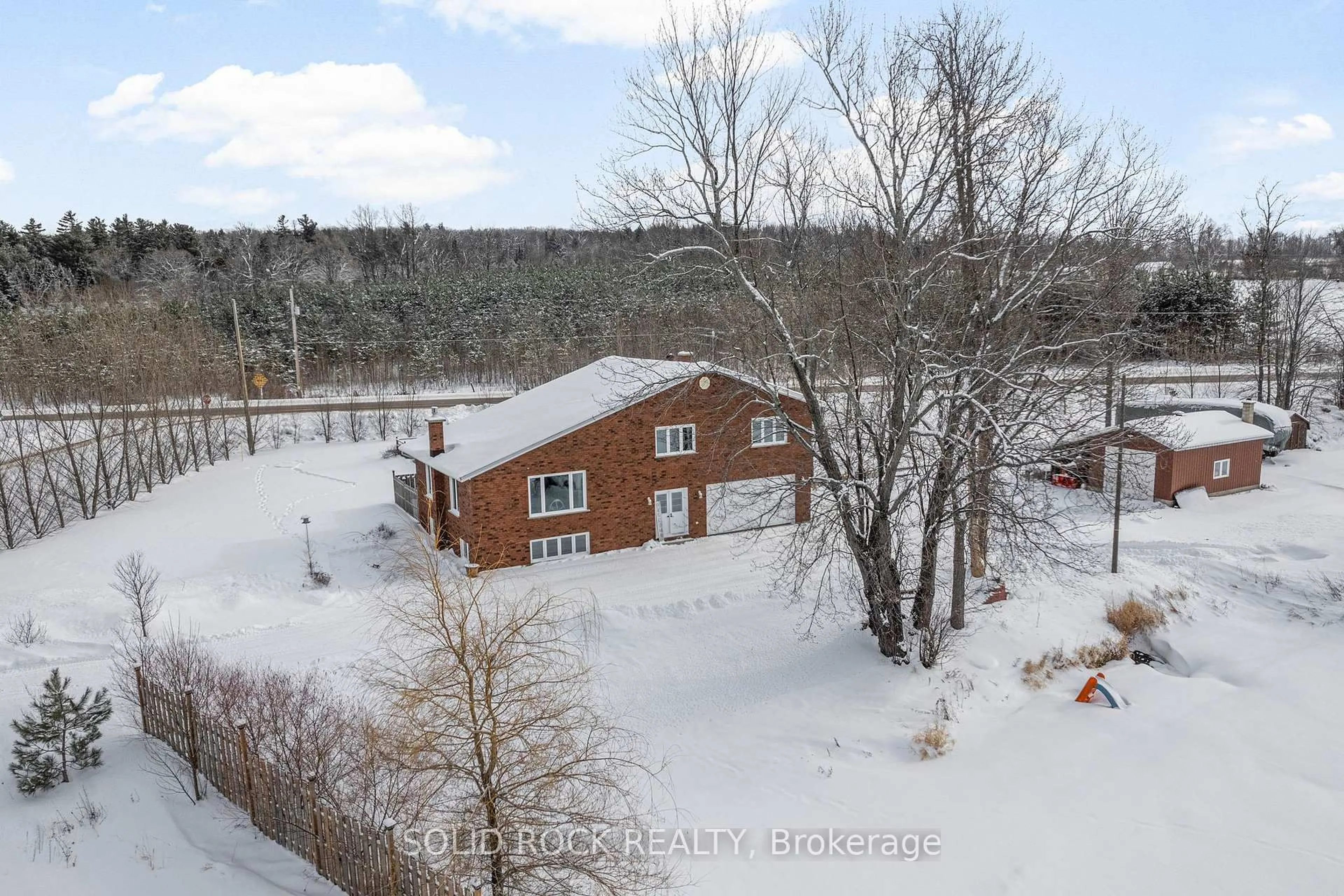 A pic from outside/outdoor area/front of a property/back of a property/a pic from drone, unknown for 86 Township Park Rd, Eganville Ontario K0J 1T0