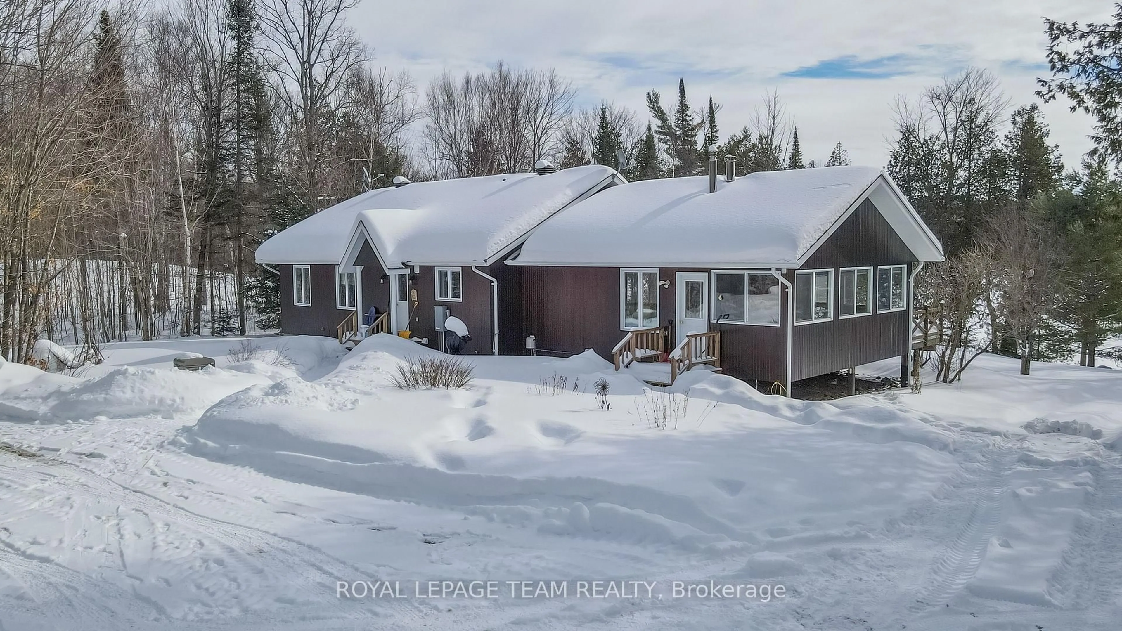 A pic from outside/outdoor area/front of a property/back of a property/a pic from drone, street for 58 Luloff Lane, Palmer Rapids Ontario K0J 2E0