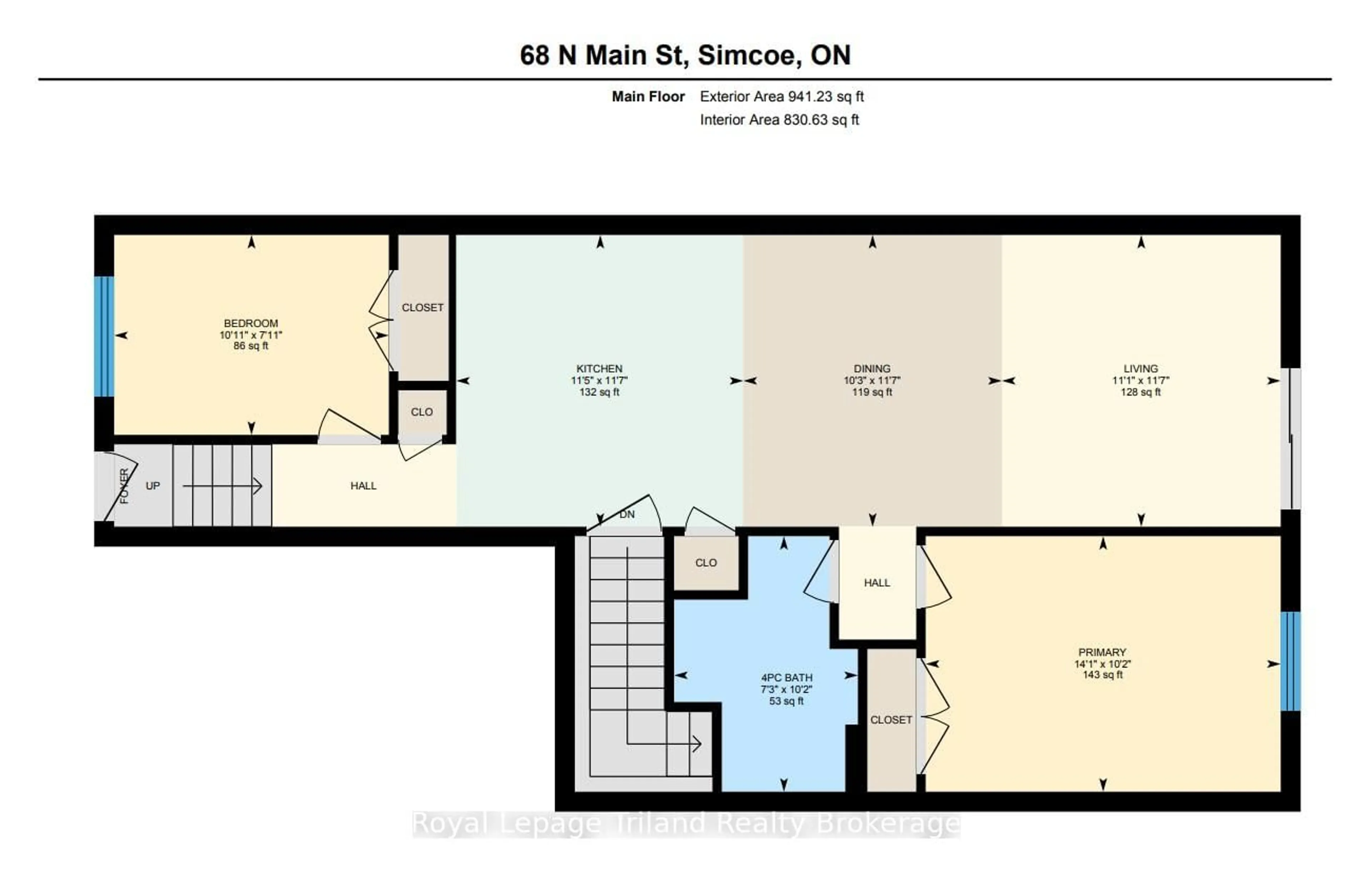 Floor plan for 68 North Main St, Norfolk Ontario N3Y 2M3