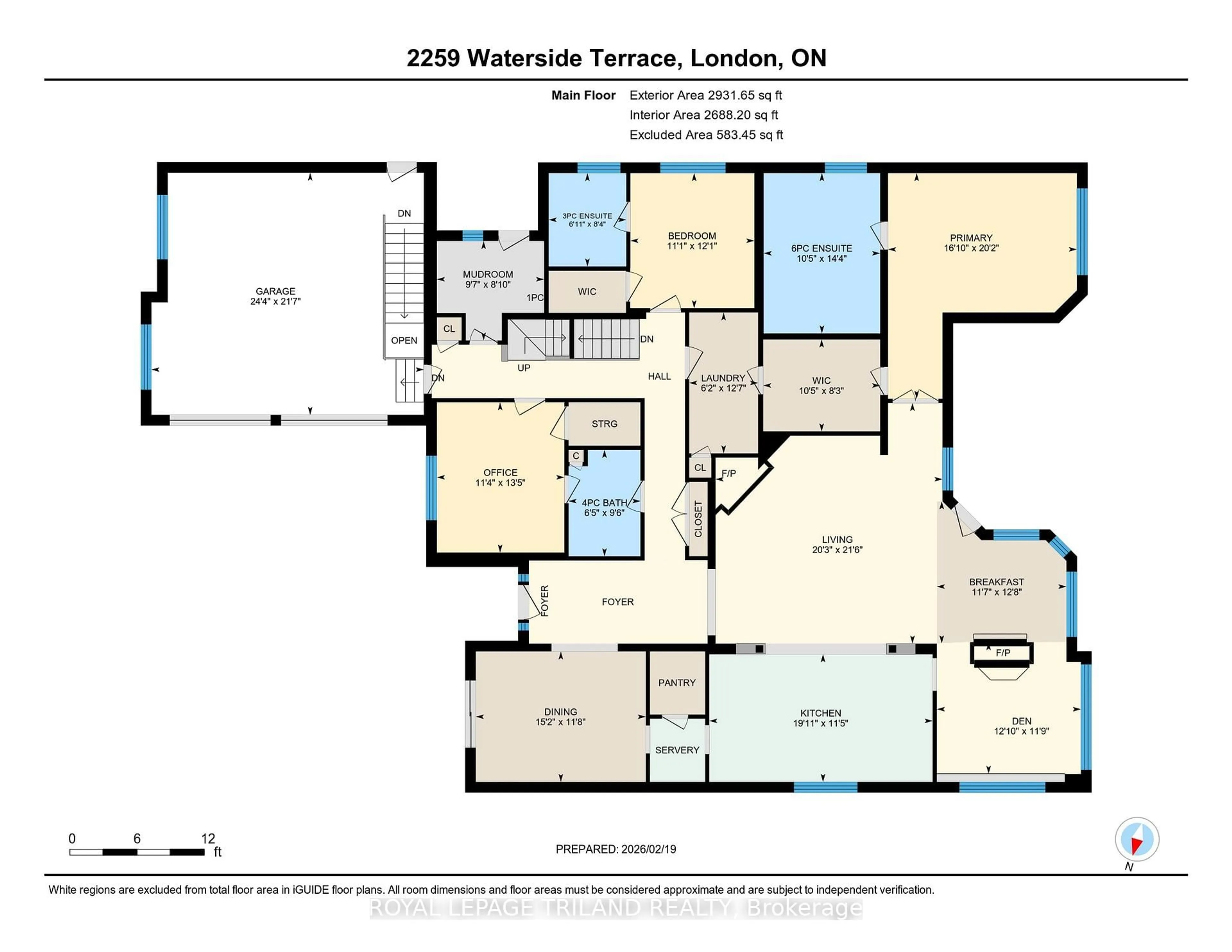 Floor plan for 2259 Waterside Terr, London North Ontario N6G 0M1