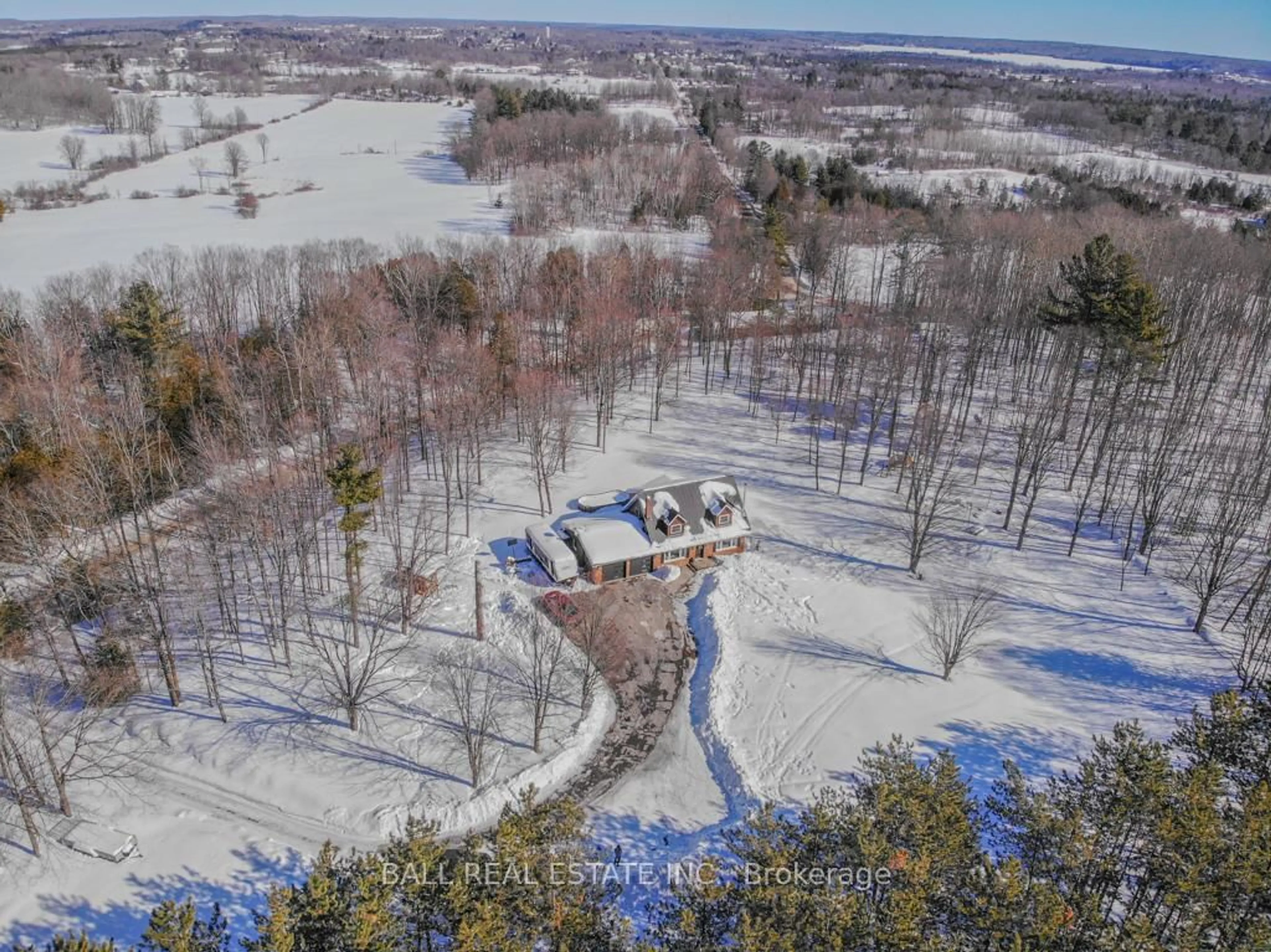 A pic from outside/outdoor area/front of a property/back of a property/a pic from drone, water/lake/river/ocean view for 493 Old Marmora Rd, Madoc Ontario K0K 2K0