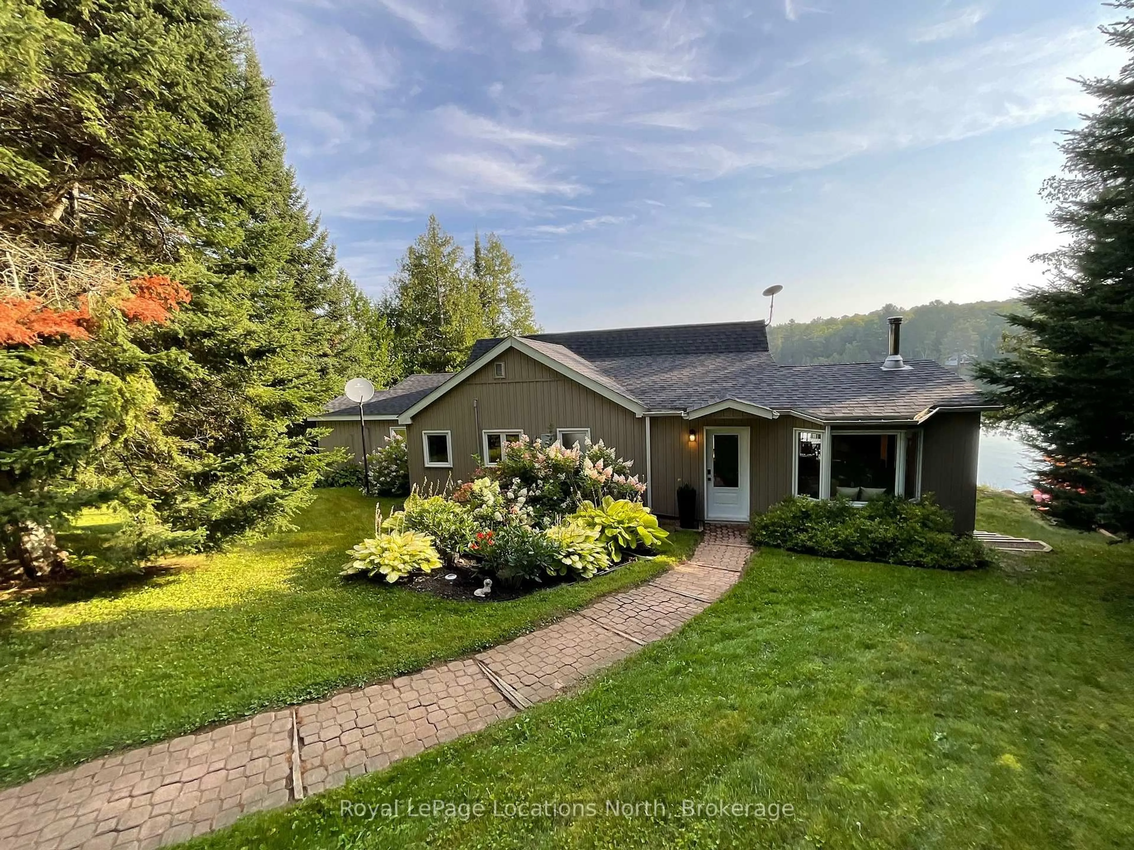 A pic from outside/outdoor area/front of a property/back of a property/a pic from drone, unknown for 1433 South Horn Lk Rd, Ryerson Ontario P0A 1C0