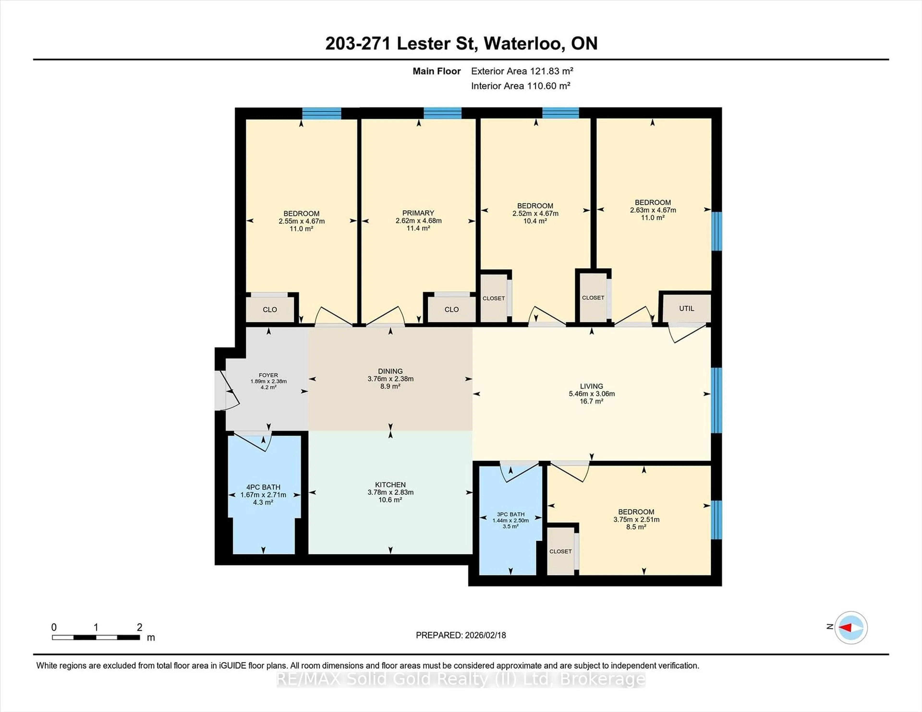 Floor plan for 271 Lester St #203, Waterloo Ontario N2L 3W6