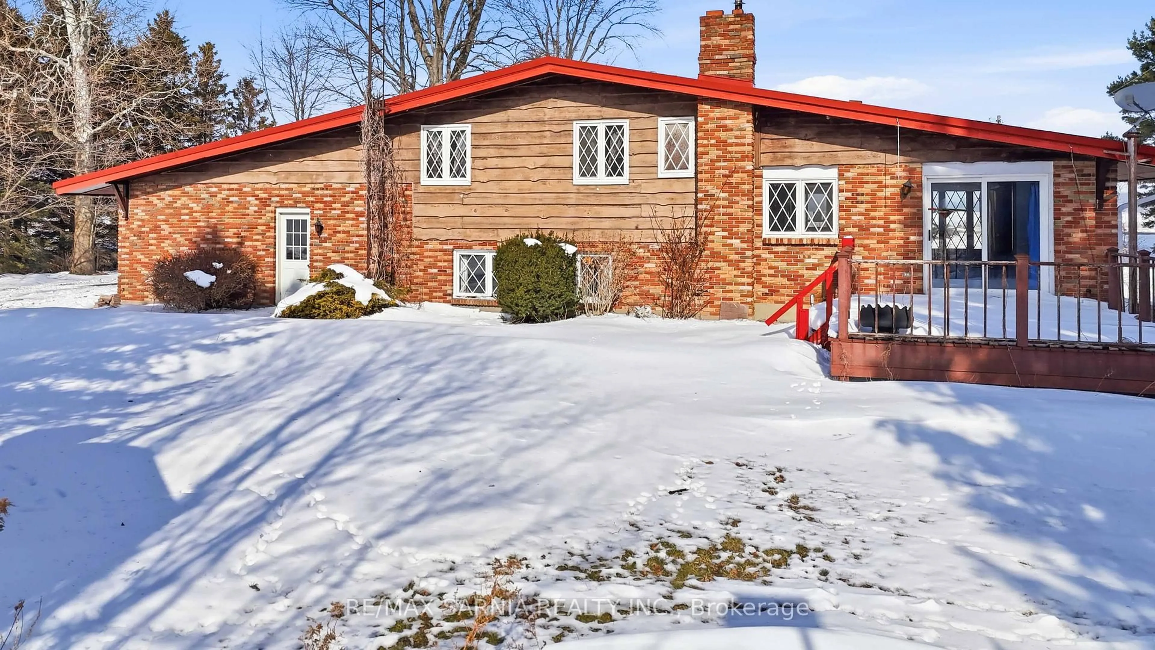 Home with brick exterior material, street for 4473 Aberarder Line, Plympton-Wyoming Ontario N0N 1J5