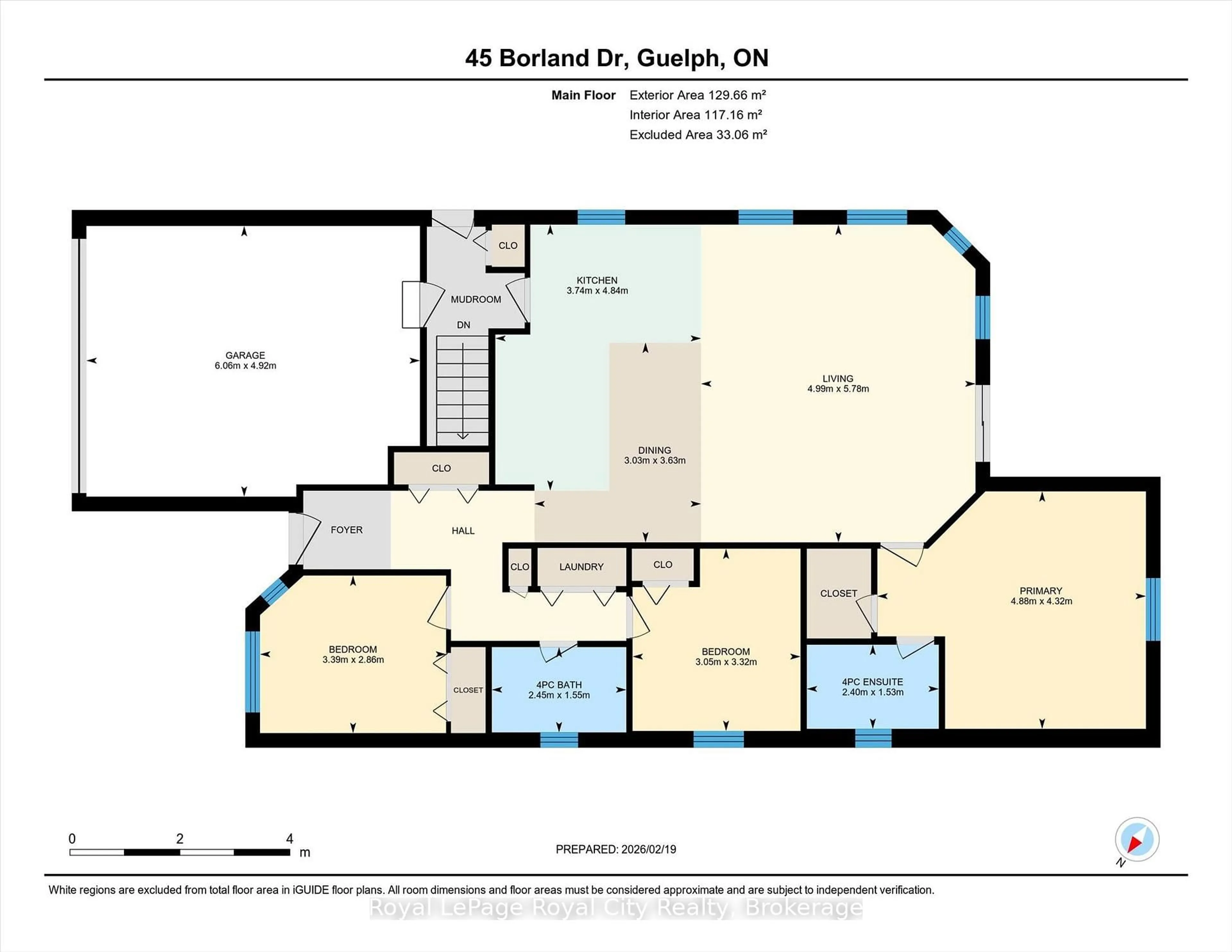 Floor plan for 45 Borland Dr, Guelph Ontario N1G 5B5