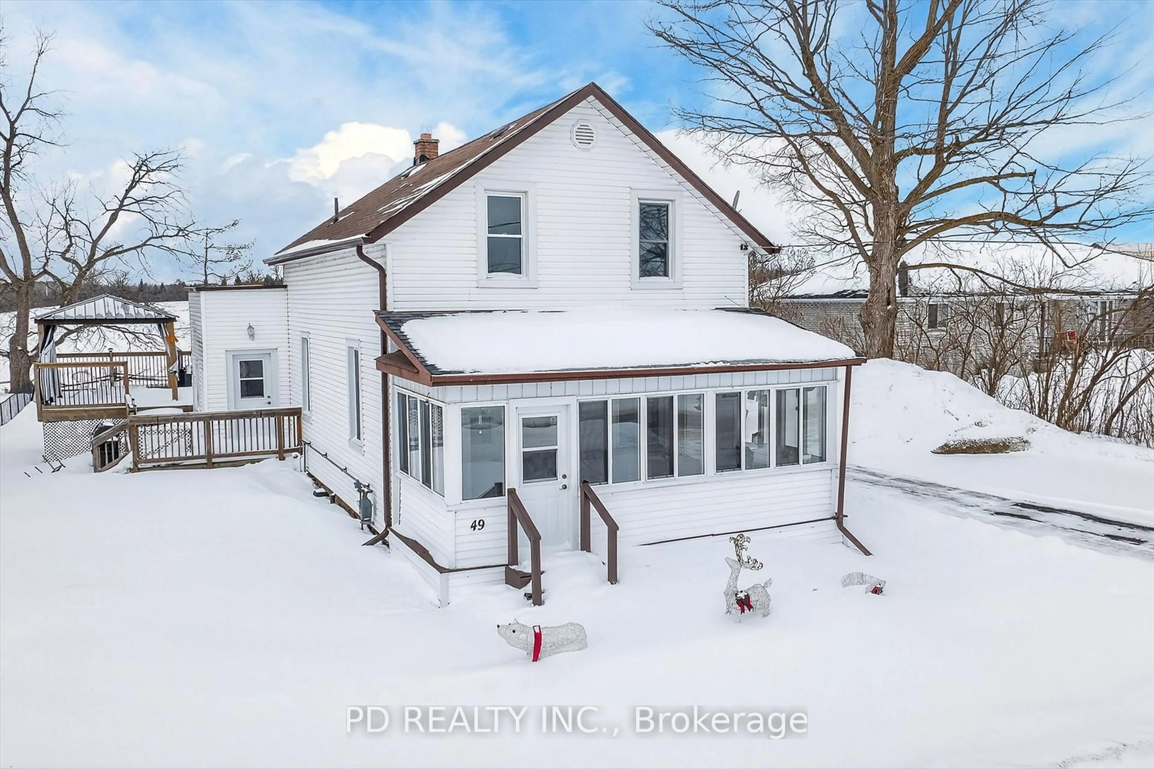 A pic from outside/outdoor area/front of a property/back of a property/a pic from drone, street for 49 Sturgeon Rd, Kawartha Lakes Ontario K0L 2W0