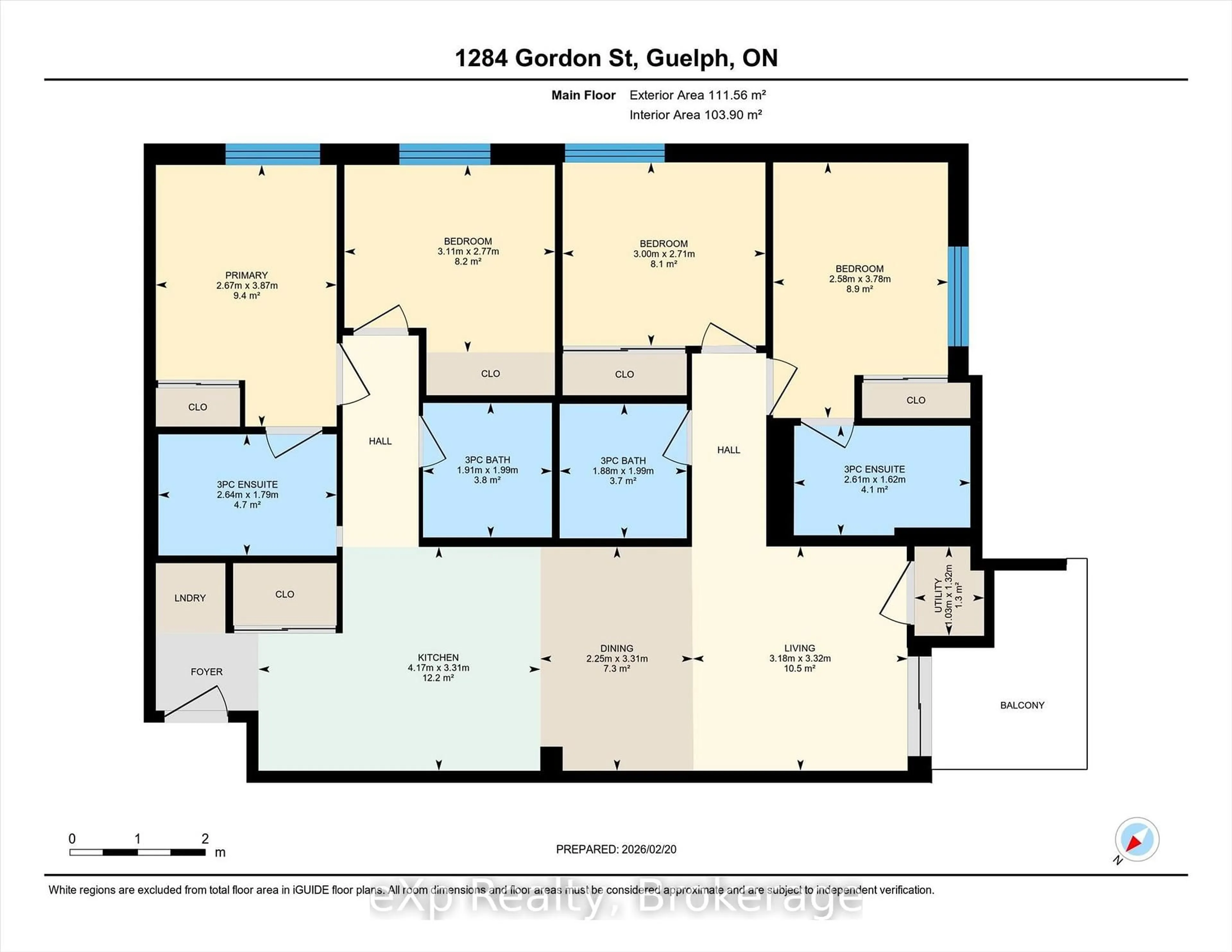 Floor plan for 1284 Gordon St, Guelph Ontario N1L 0M8