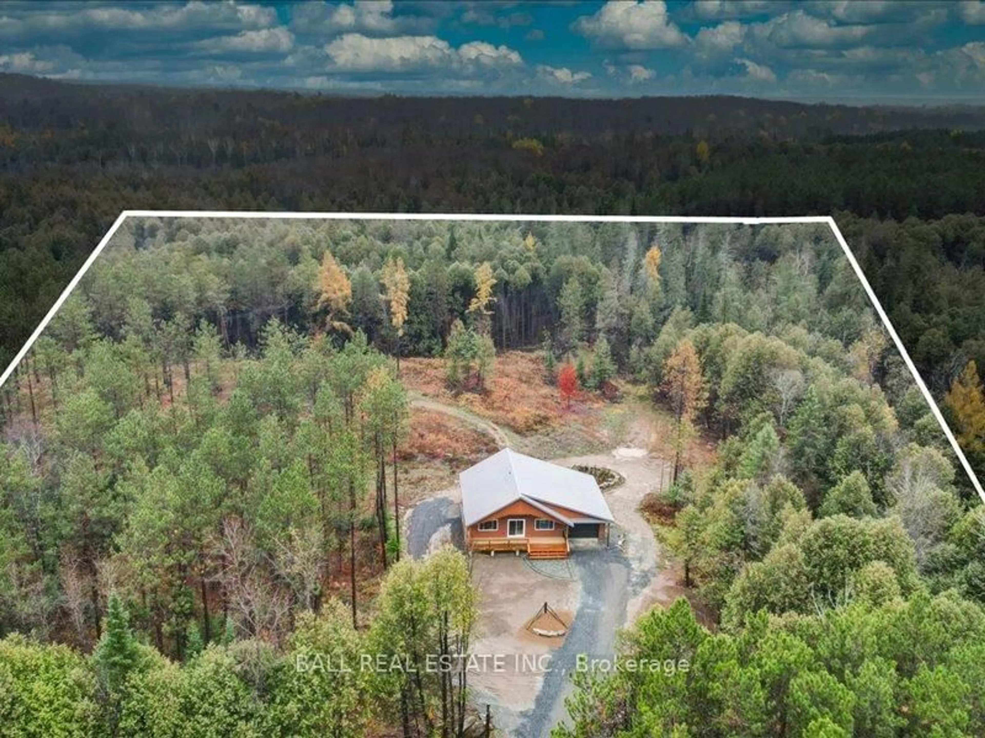 A pic from outside/outdoor area/front of a property/back of a property/a pic from drone, forest/trees view for 514 St. Ola Rd, Hastings Ontario K0L 1W0