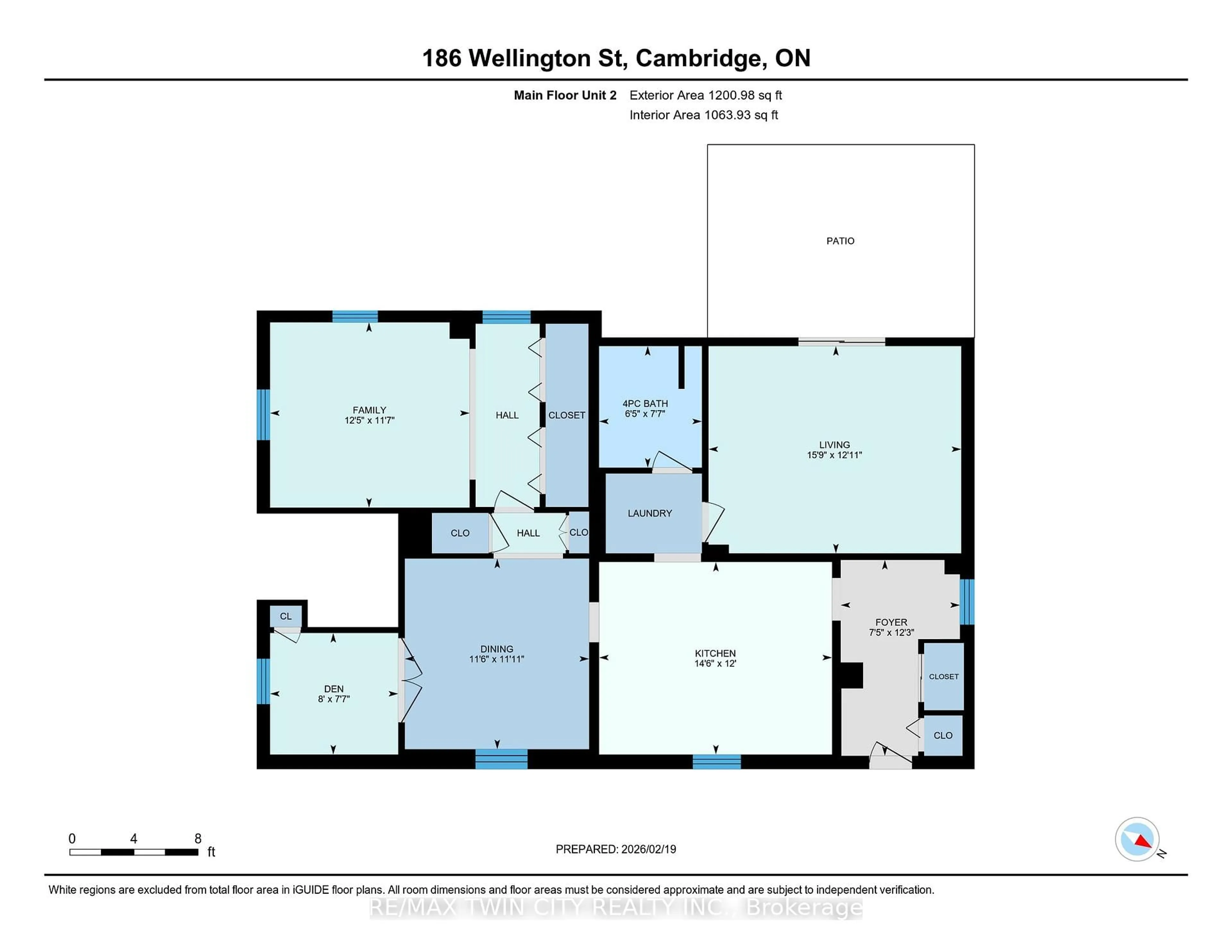Floor plan for 186 Wellington St, Cambridge Ontario N1R 3Z3