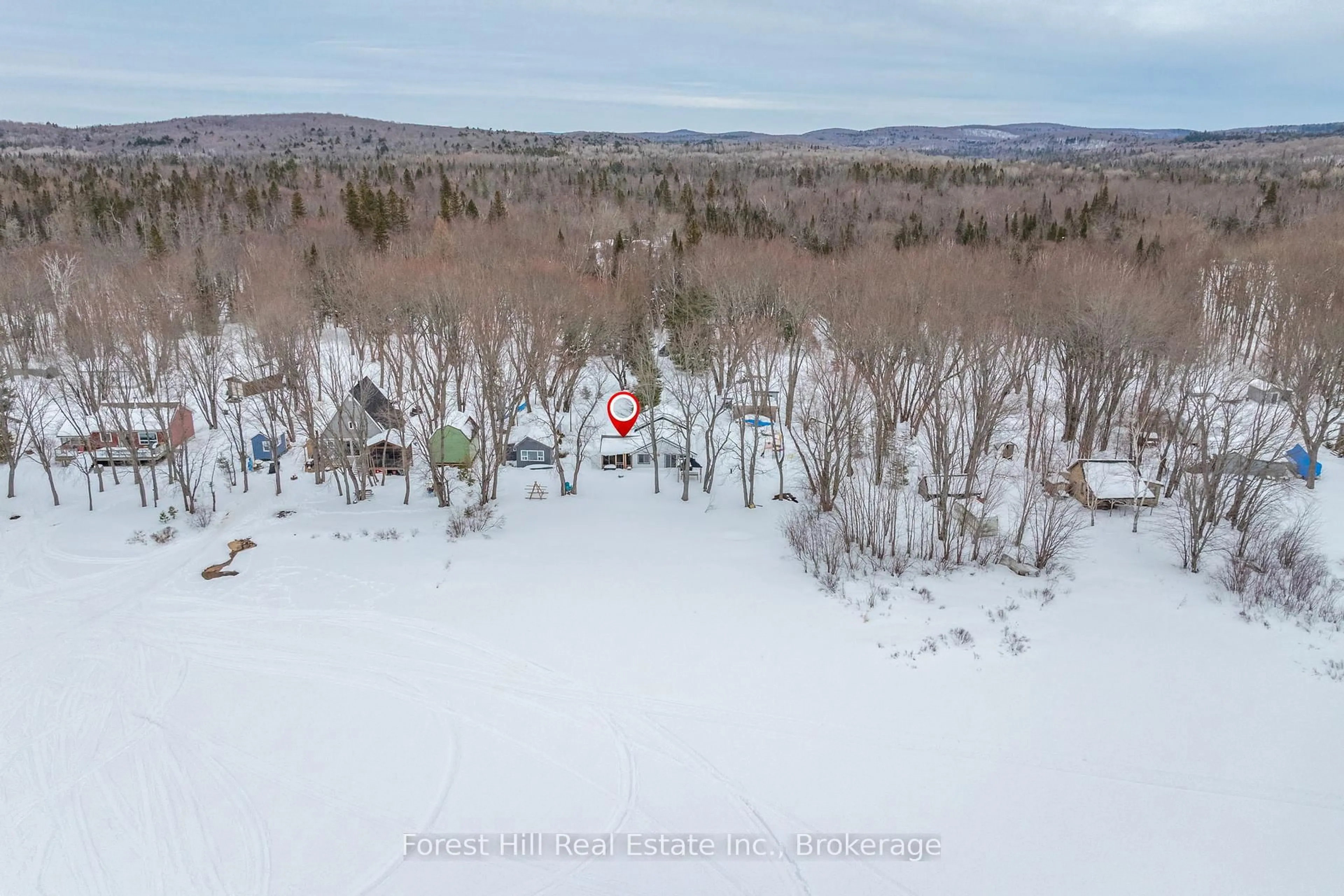 A pic from outside/outdoor area/front of a property/back of a property/a pic from drone, forest/trees view for 390 Kent Rd, Armour Ontario P0A 1Z0