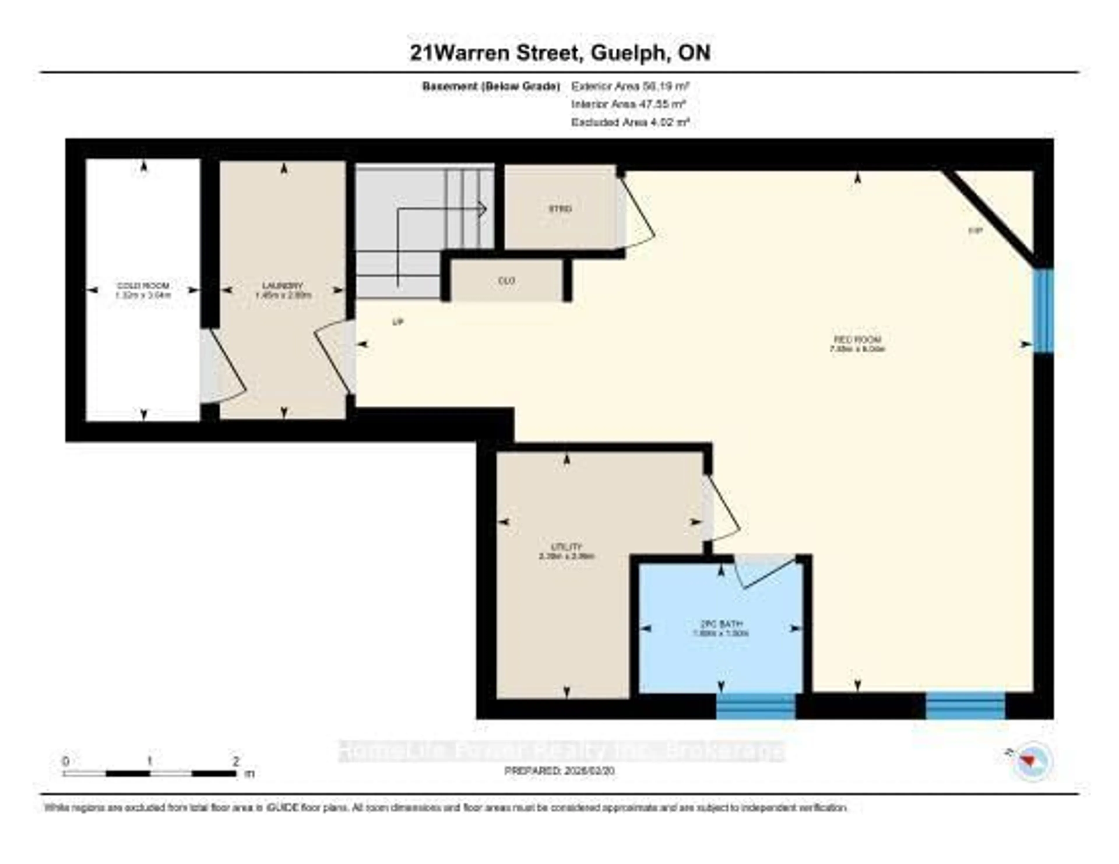 Floor plan for 21 Warren St, Guelph Ontario N1E 7K4