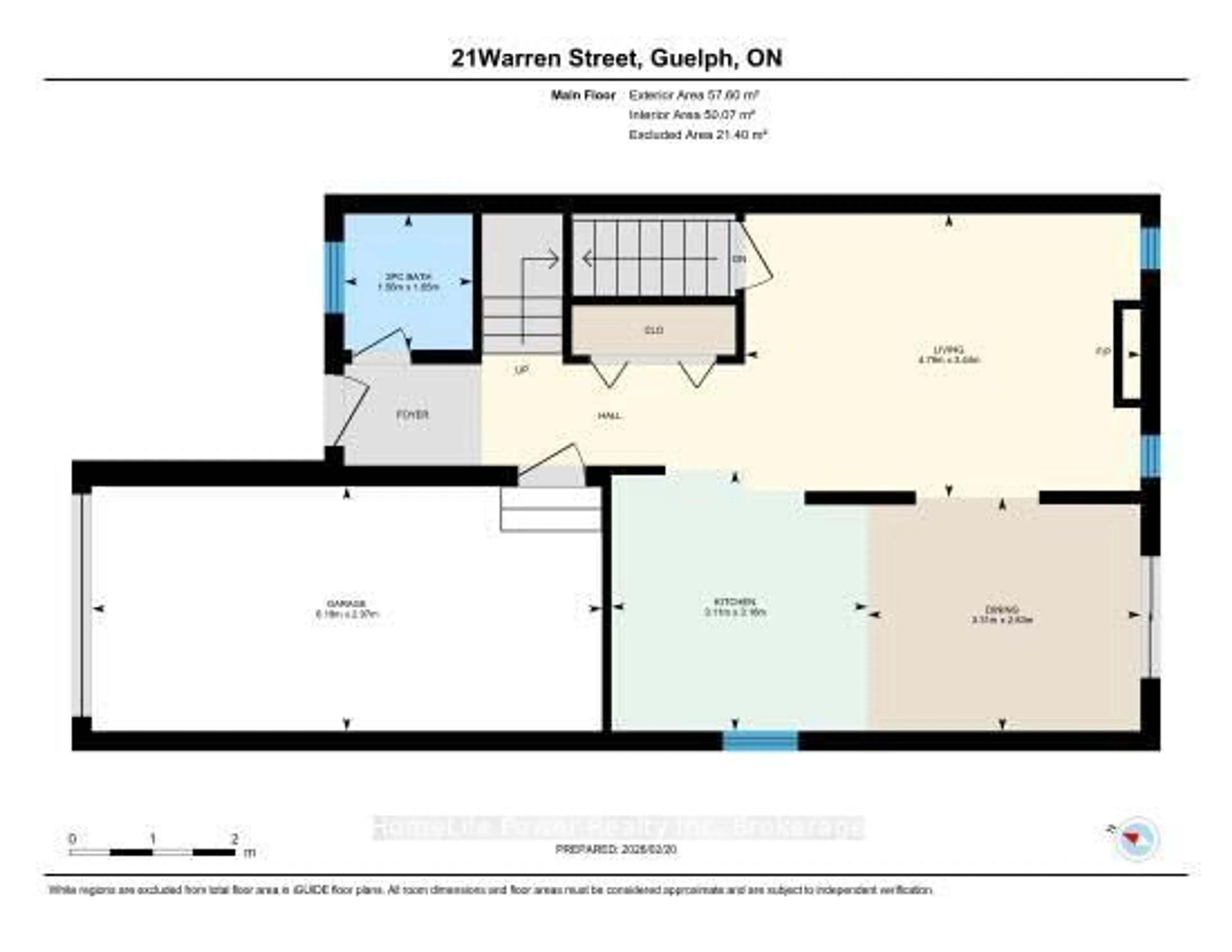 Floor plan for 21 Warren St, Guelph Ontario N1E 7K4
