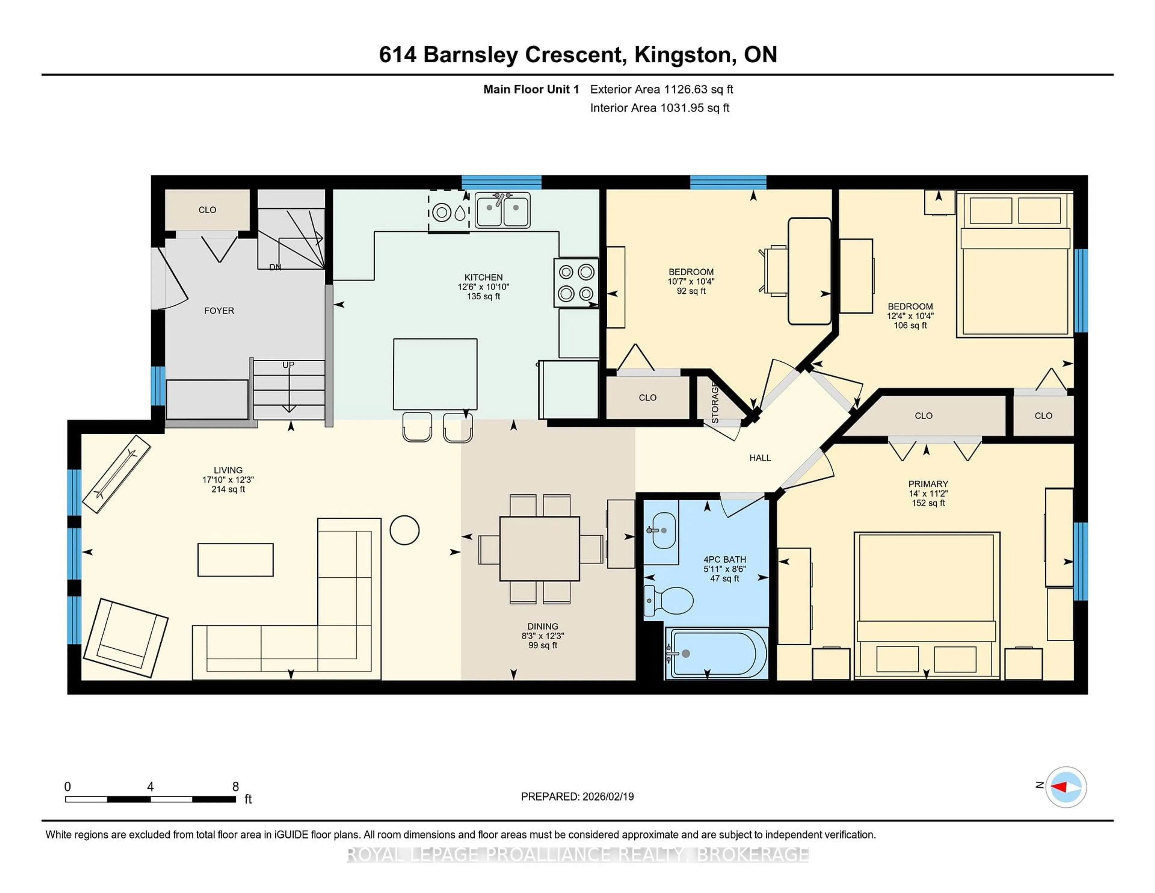 Floor plan for 614 Barnsley Cres, Kingston Ontario K7M 8X4