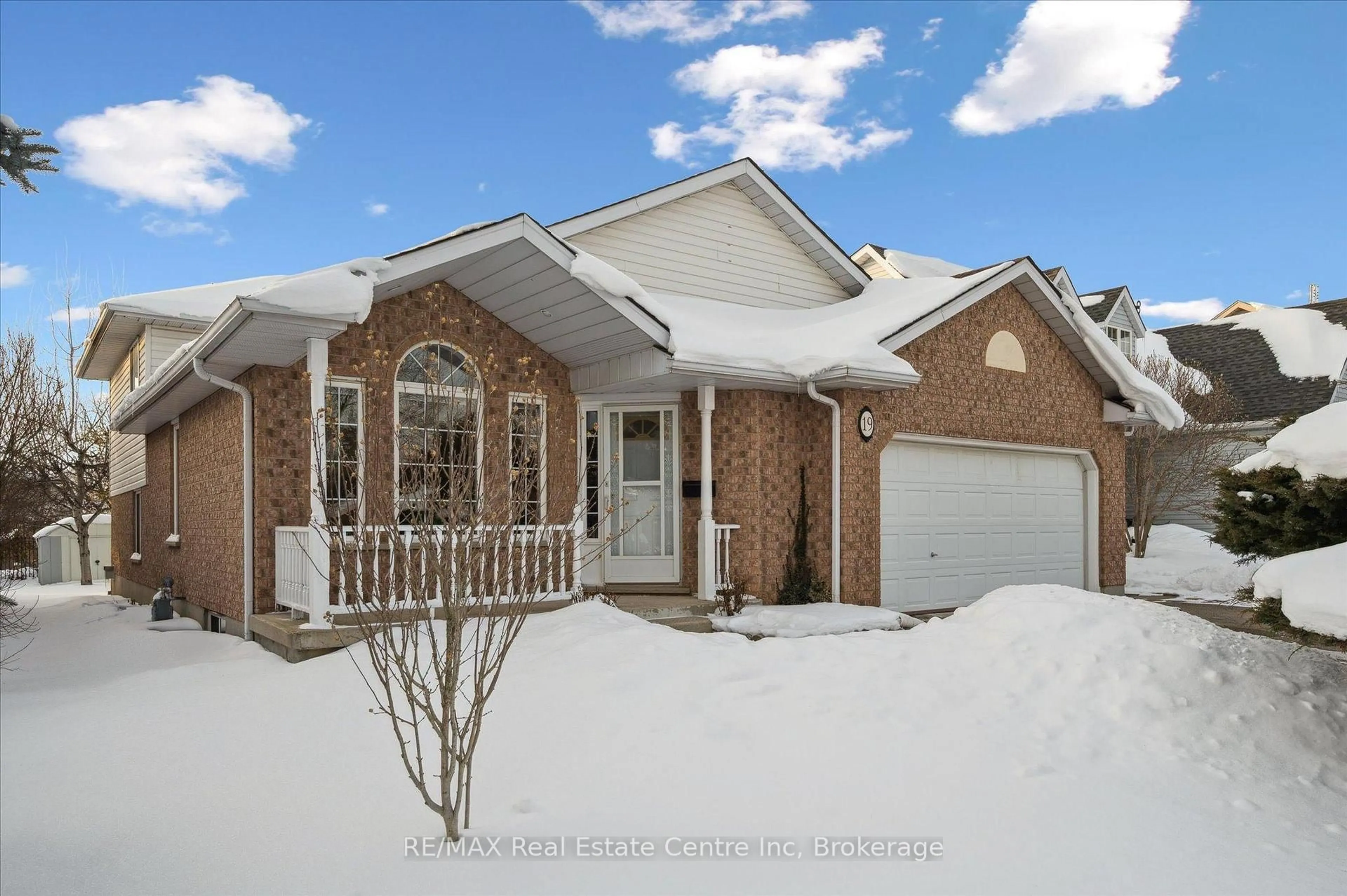 Home with brick exterior material, street for 19 Merganser Dr, Guelph Ontario N1C 1C8