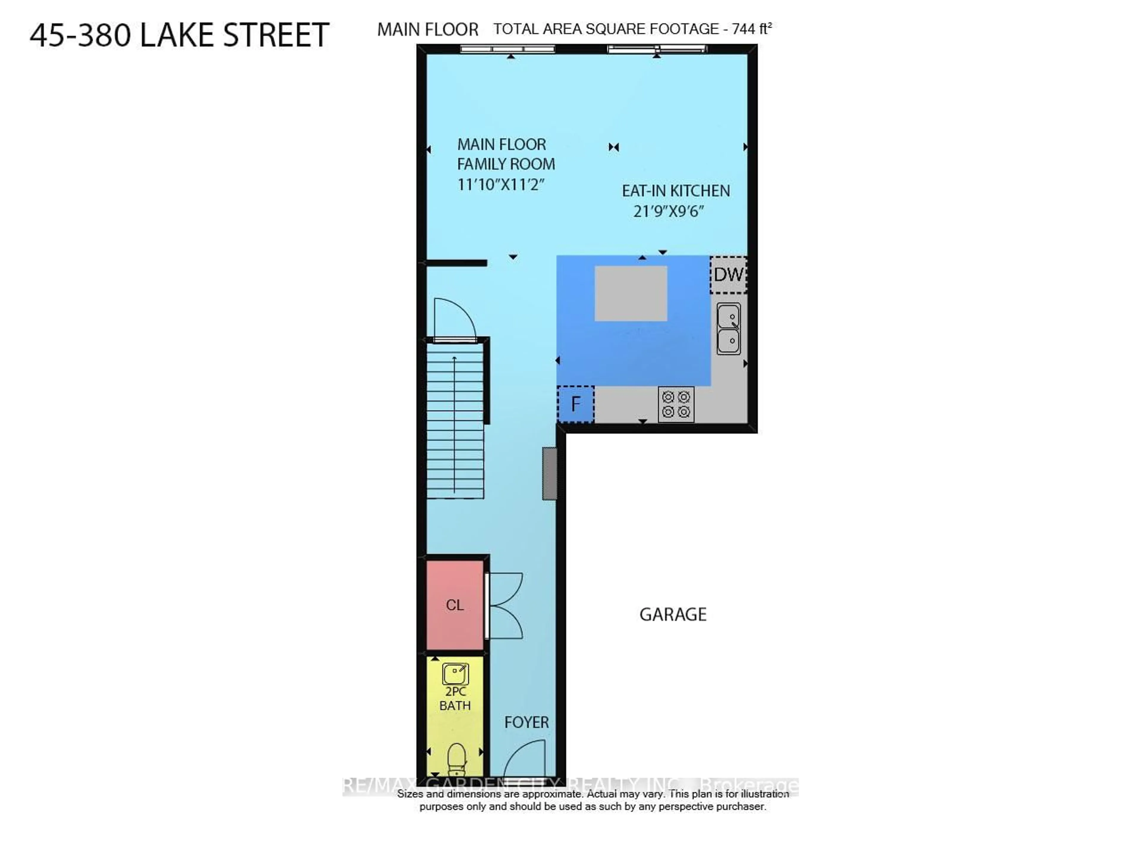 Floor plan for 380 Lake St #45, Grimsby Ontario L3M 0E8