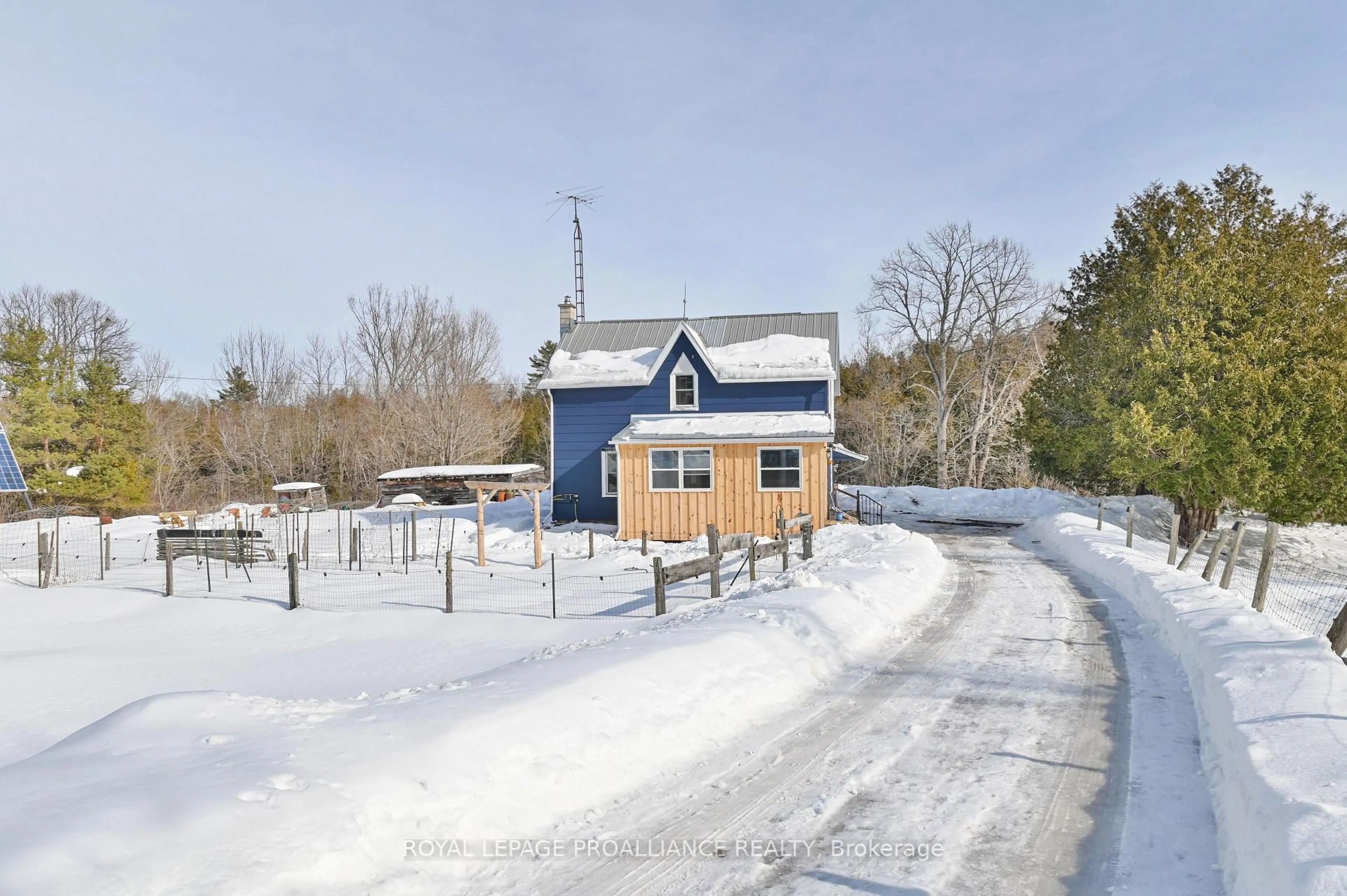 A pic from outside/outdoor area/front of a property/back of a property/a pic from drone, street for 369 5th Concession Rd, Kaladar Ontario K0H 1P0