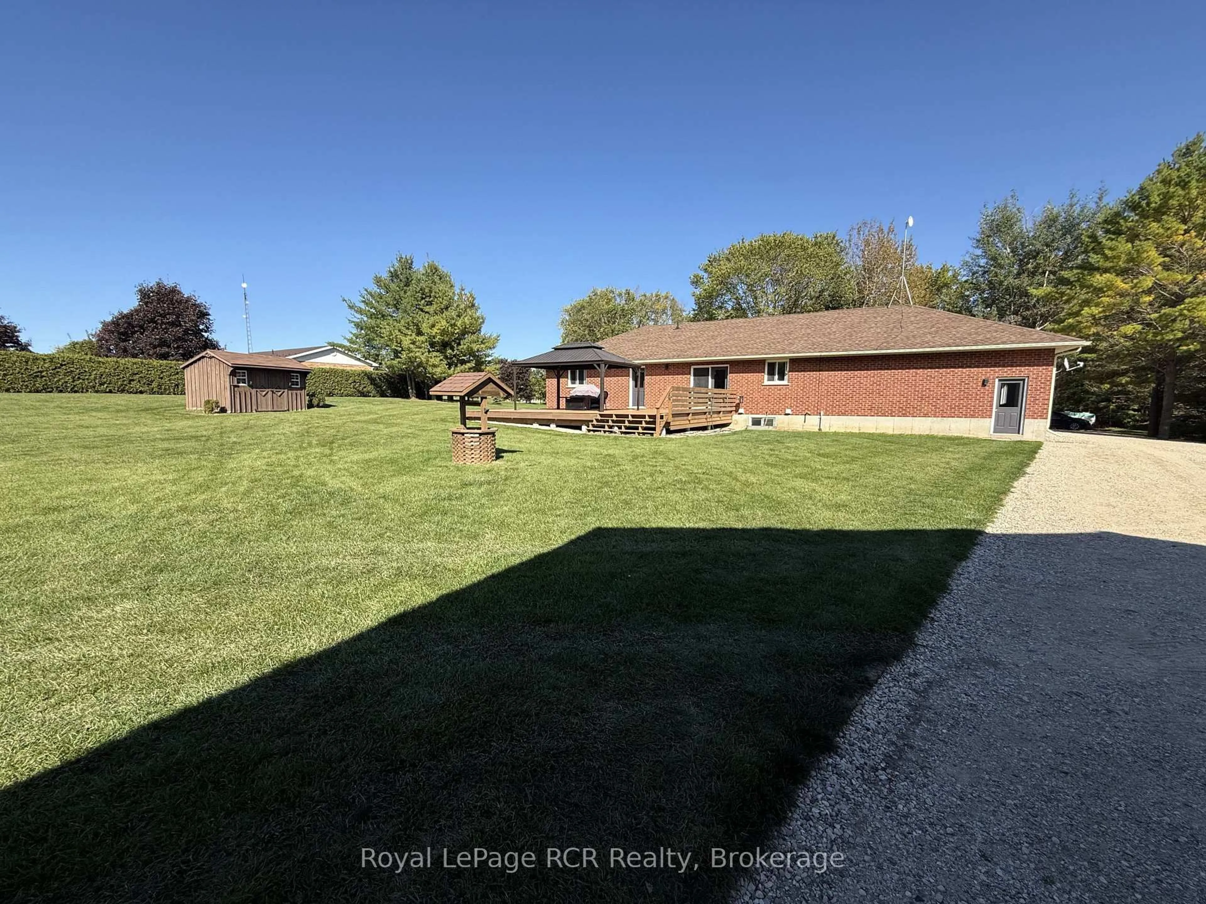 A pic from outside/outdoor area/front of a property/back of a property/a pic from drone, water/lake/river/ocean view for 9632 Concession Rd 4, Wellington North Ontario N0G 2L0