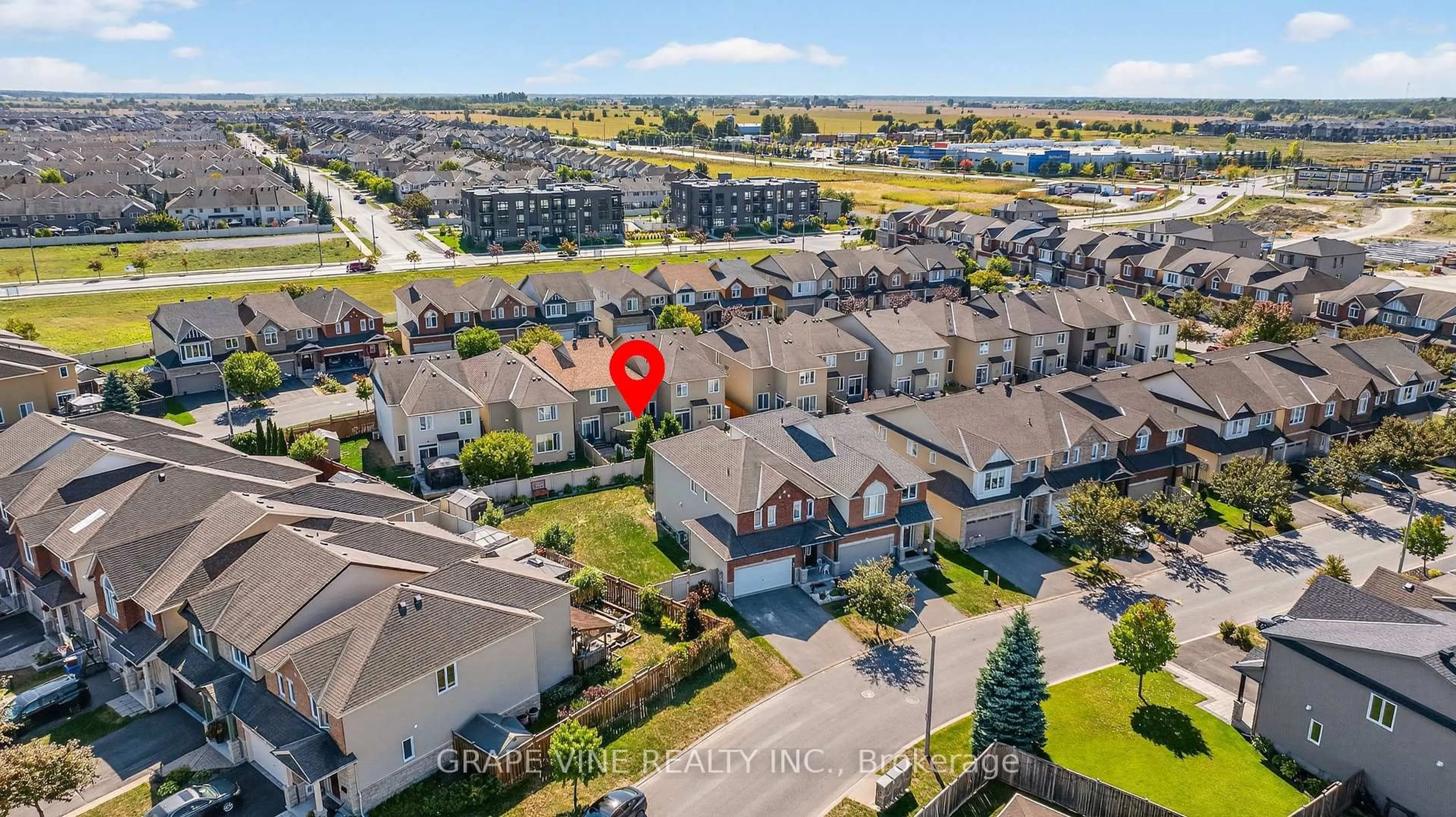 A pic from outside/outdoor area/front of a property/back of a property/a pic from drone, water/lake/river/ocean view for 1217 Alson Mills Way, Ottawa Ontario K2M 0C8