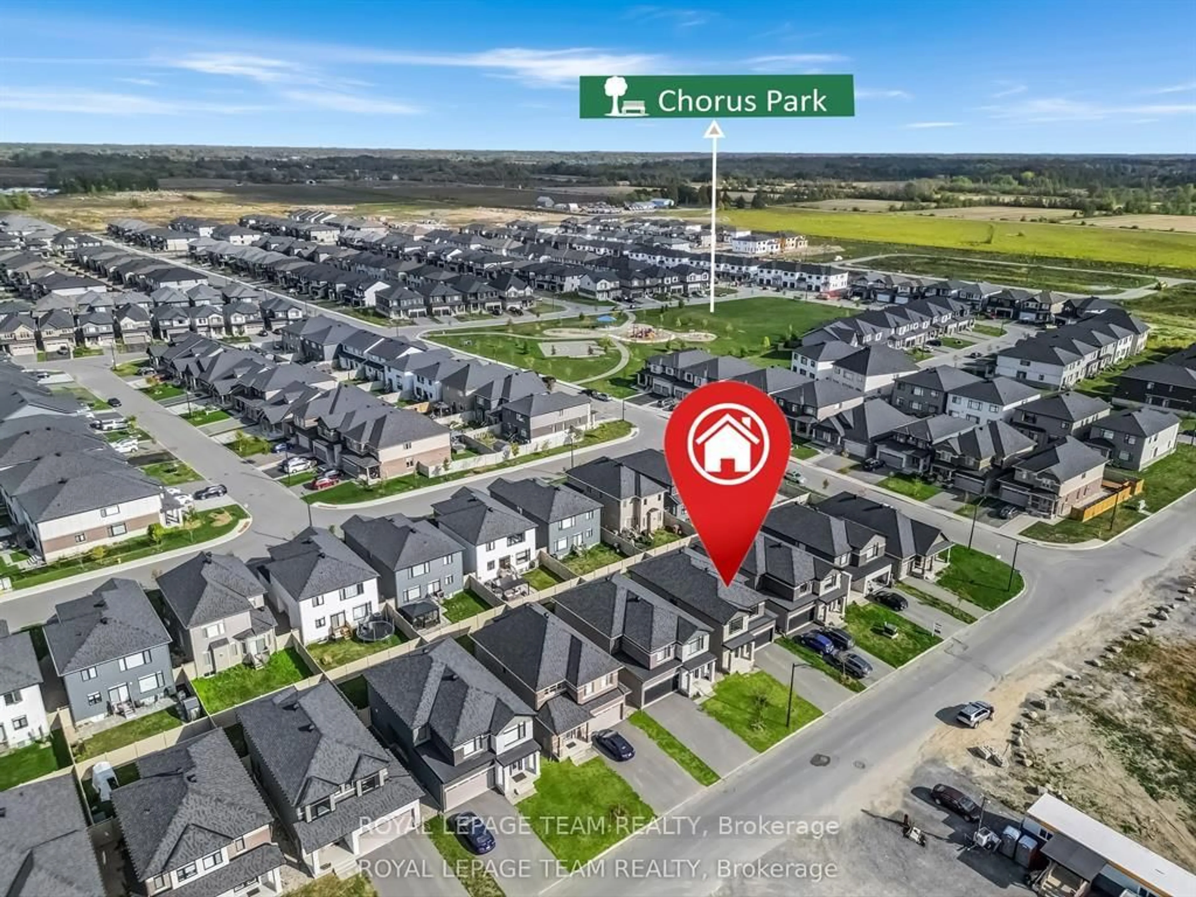 A pic from outside/outdoor area/front of a property/back of a property/a pic from drone, street for 76 Big Dipper St, Ottawa Ontario K4M 0L8