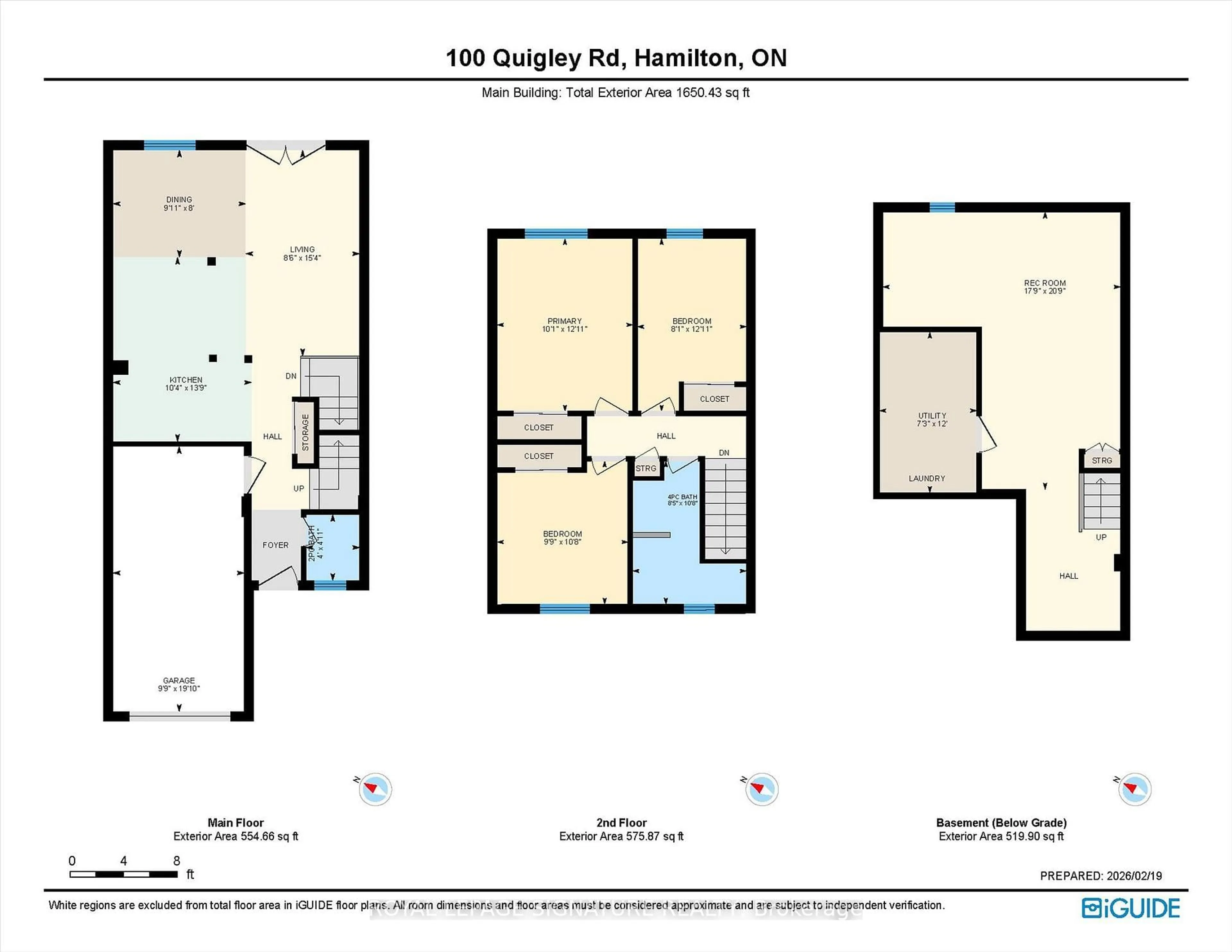 Floor plan for 100 Quigley Rd #9, Hamilton Ontario L8K 6J1