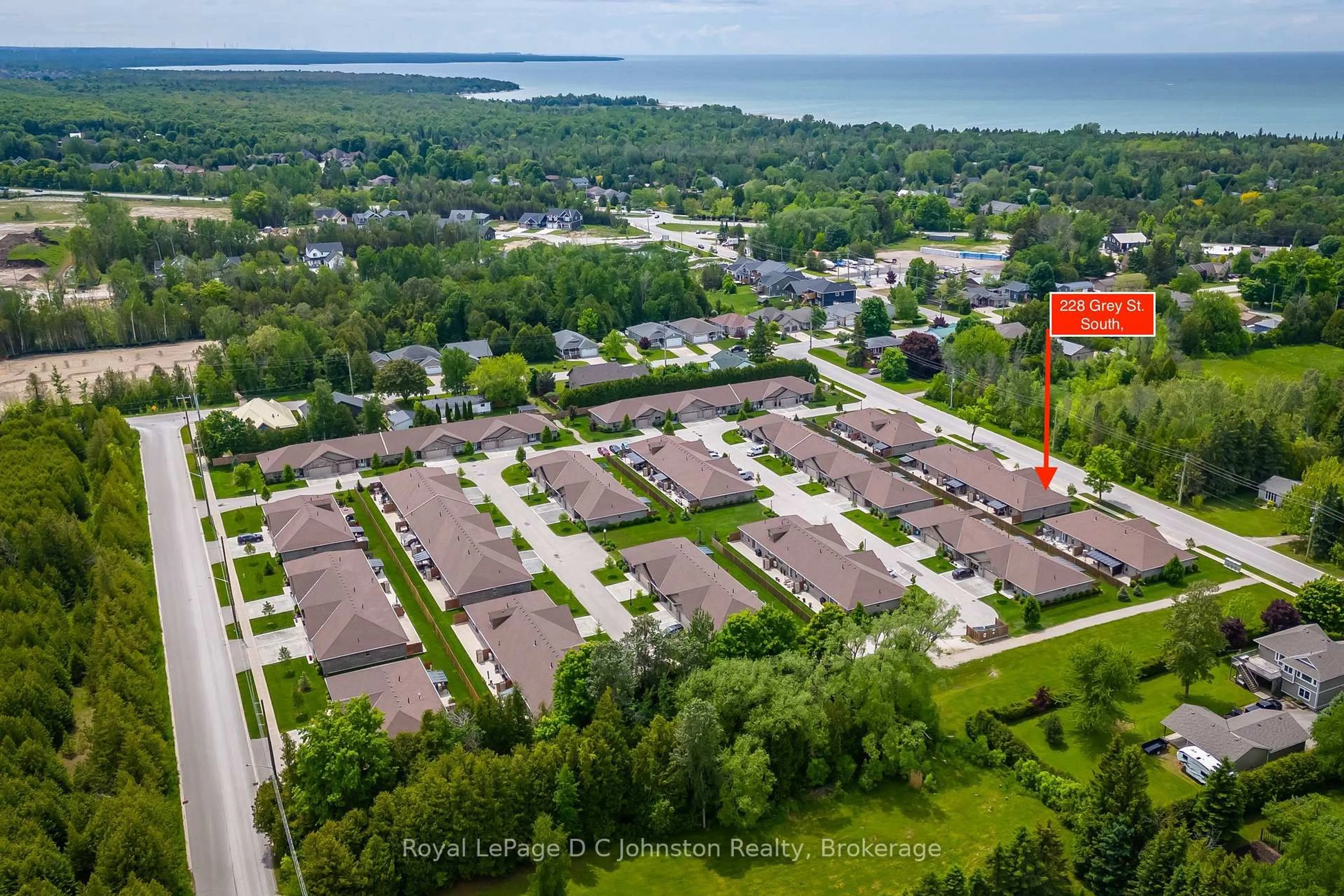 A pic from outside/outdoor area/front of a property/back of a property/a pic from drone, water/lake/river/ocean view for 228 Grey St, Saugeen Shores Ontario N0H 2L0