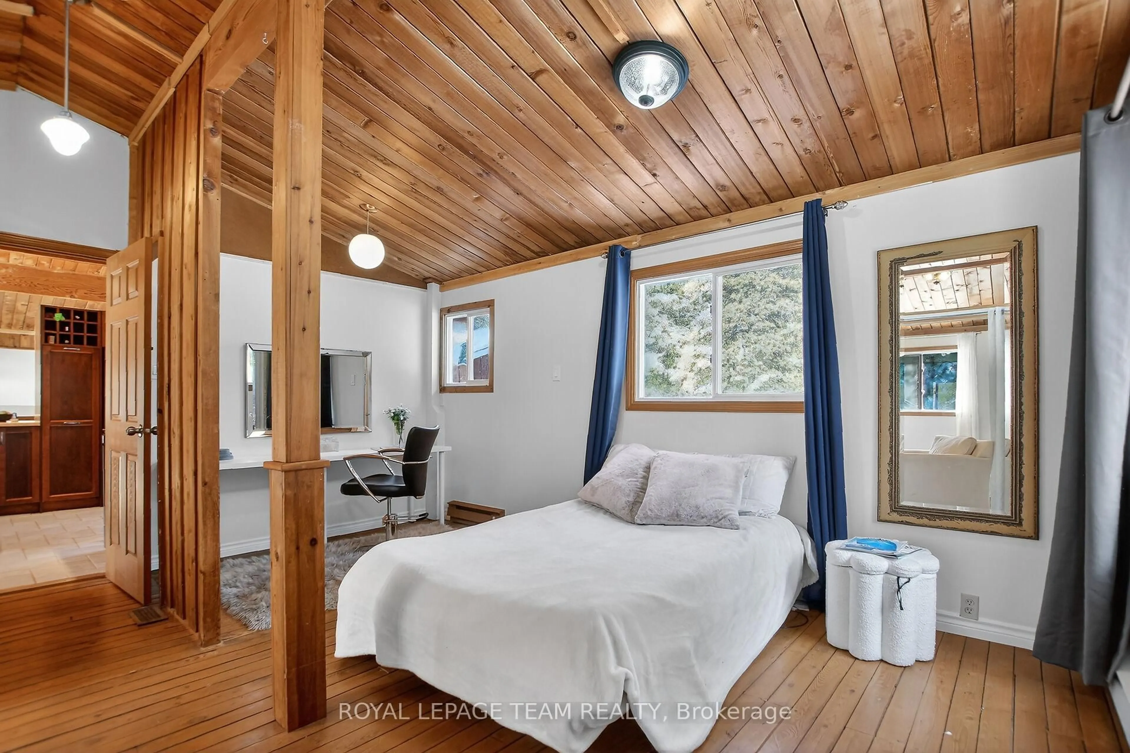 Bedroom with bed, wood/laminate floor for 941 Corkery Rd, Carp Ontario K0A 1L0