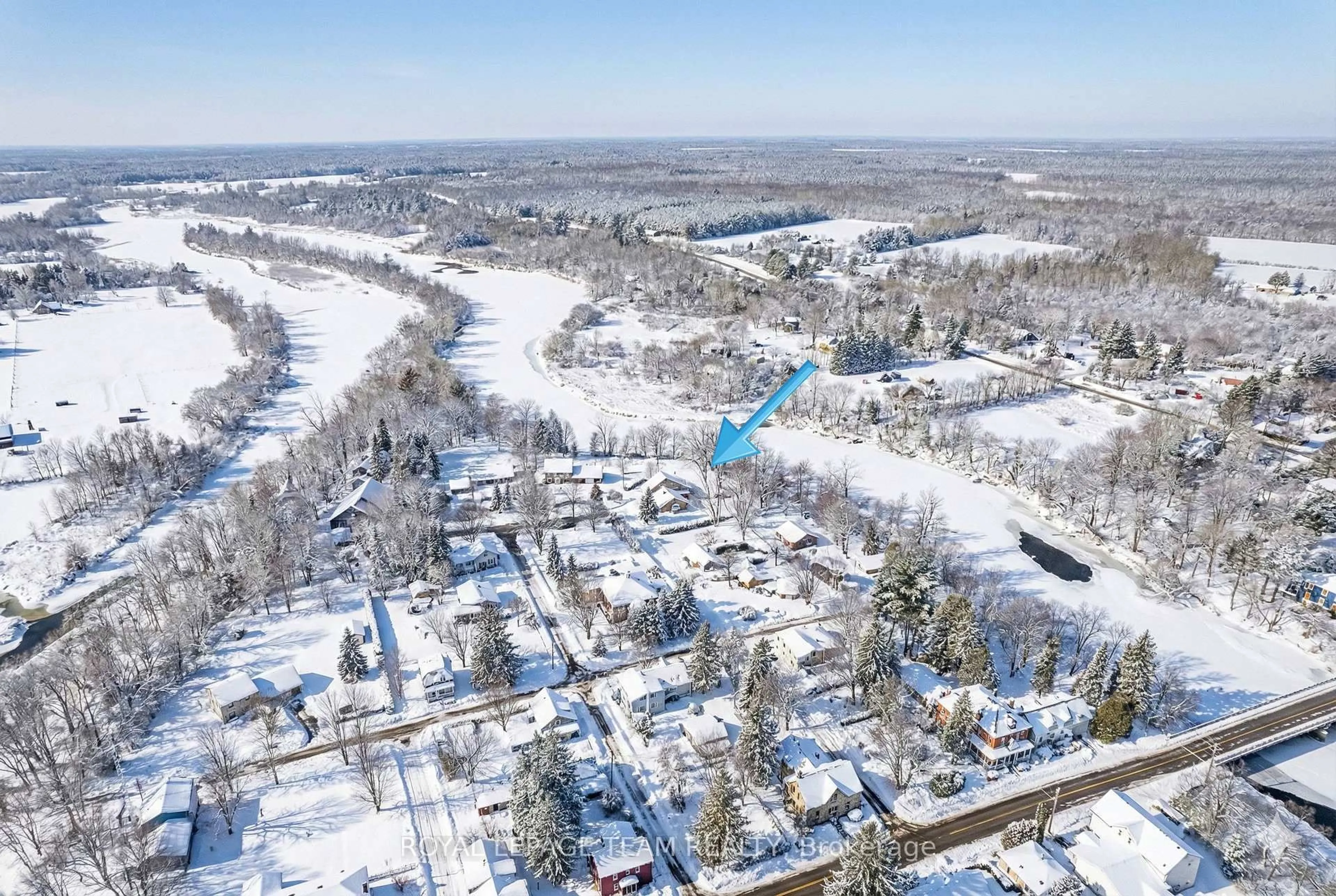 A pic from outside/outdoor area/front of a property/back of a property/a pic from drone, unknown for 3 Mary St, North Grenville Ontario K0G 1B0