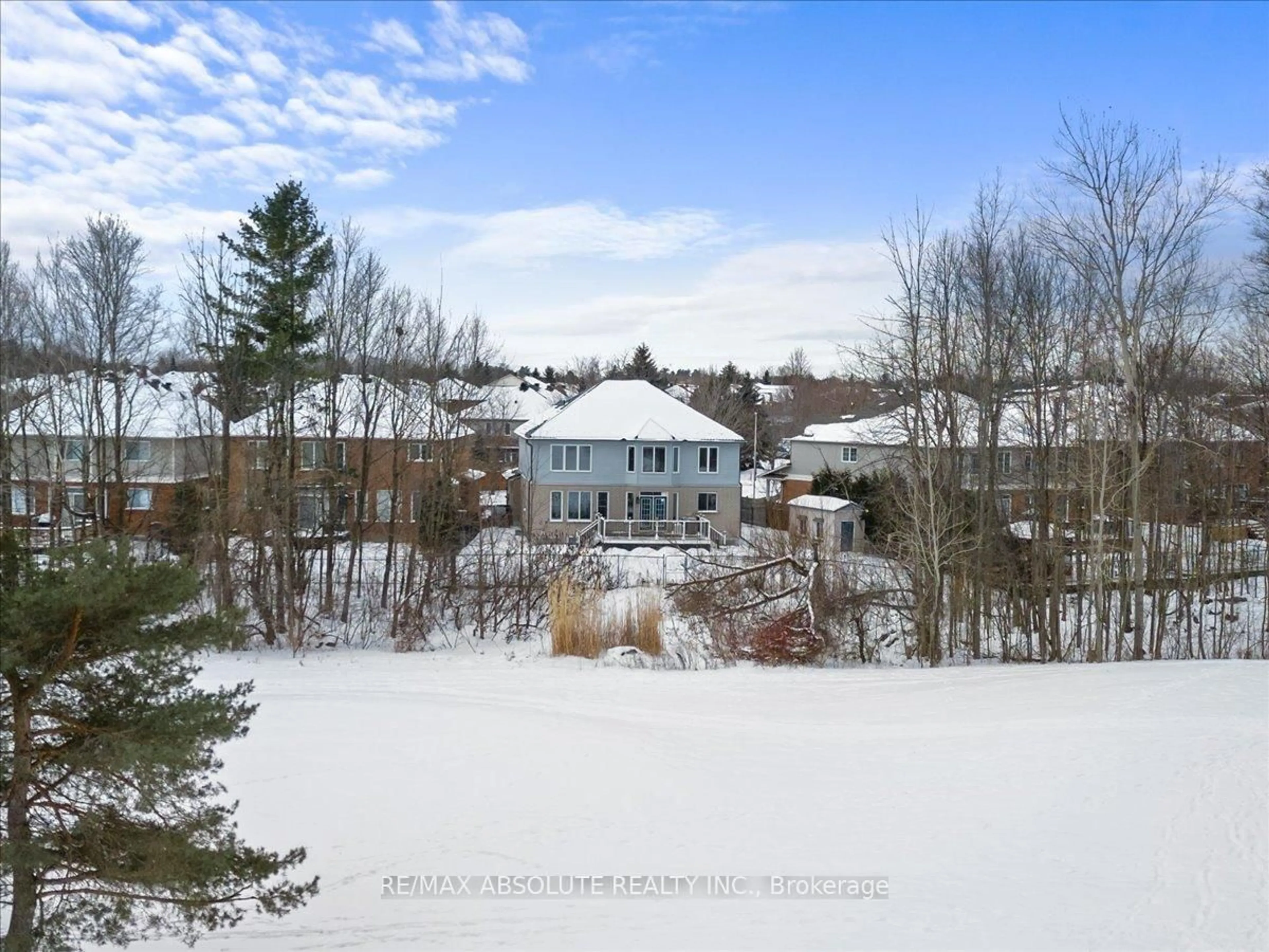 A pic from outside/outdoor area/front of a property/back of a property/a pic from drone, water/lake/river/ocean view for 72 KENINS Cres, Kanata Ontario K2K 3E4