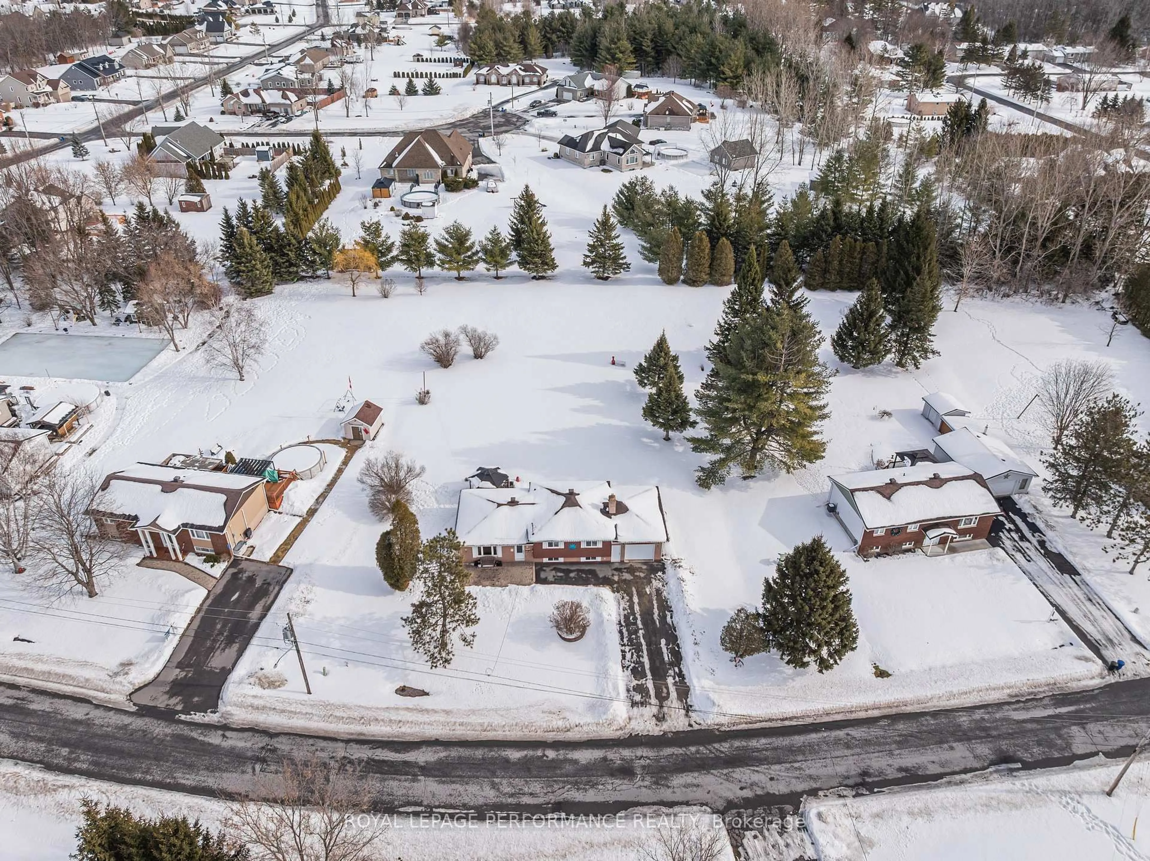 A pic from outside/outdoor area/front of a property/back of a property/a pic from drone, mountain view for 6575 Wendy St, South Glengarry Ontario K6H 7J1