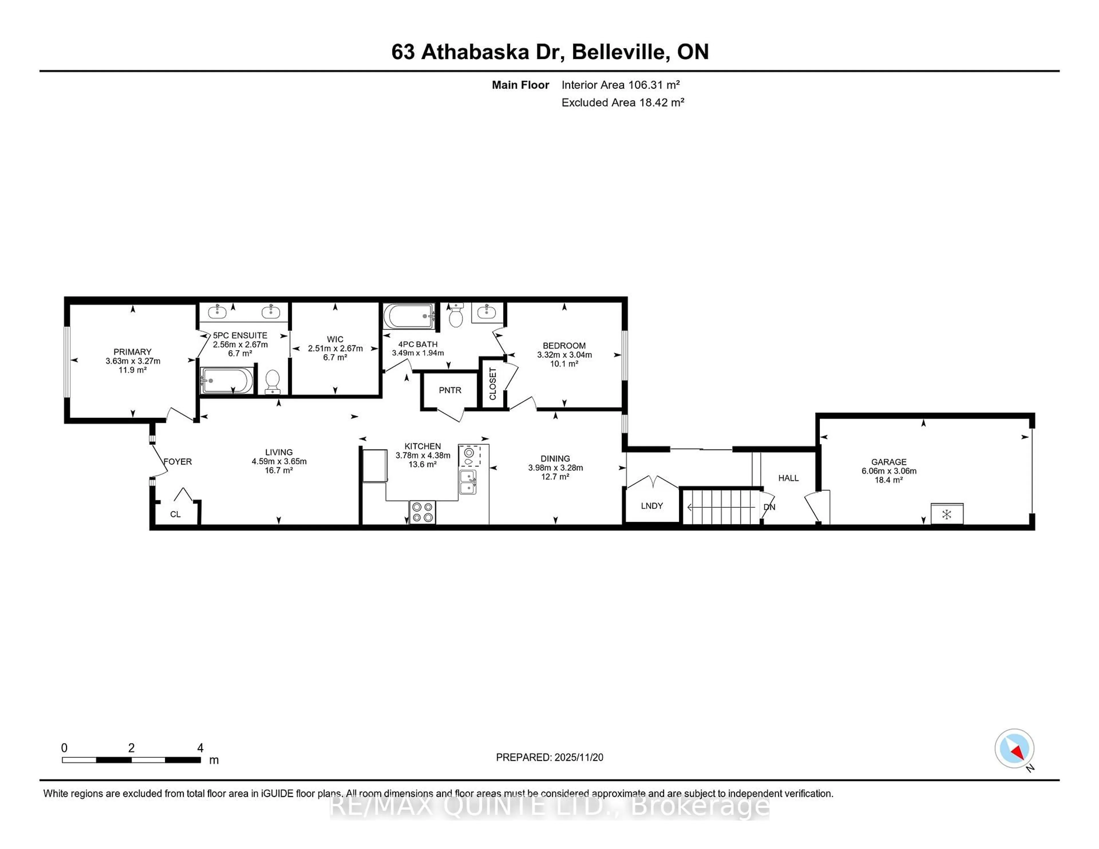 Floor plan for 63 Athabaska Dr, Belleville Ontario K8N 0T1