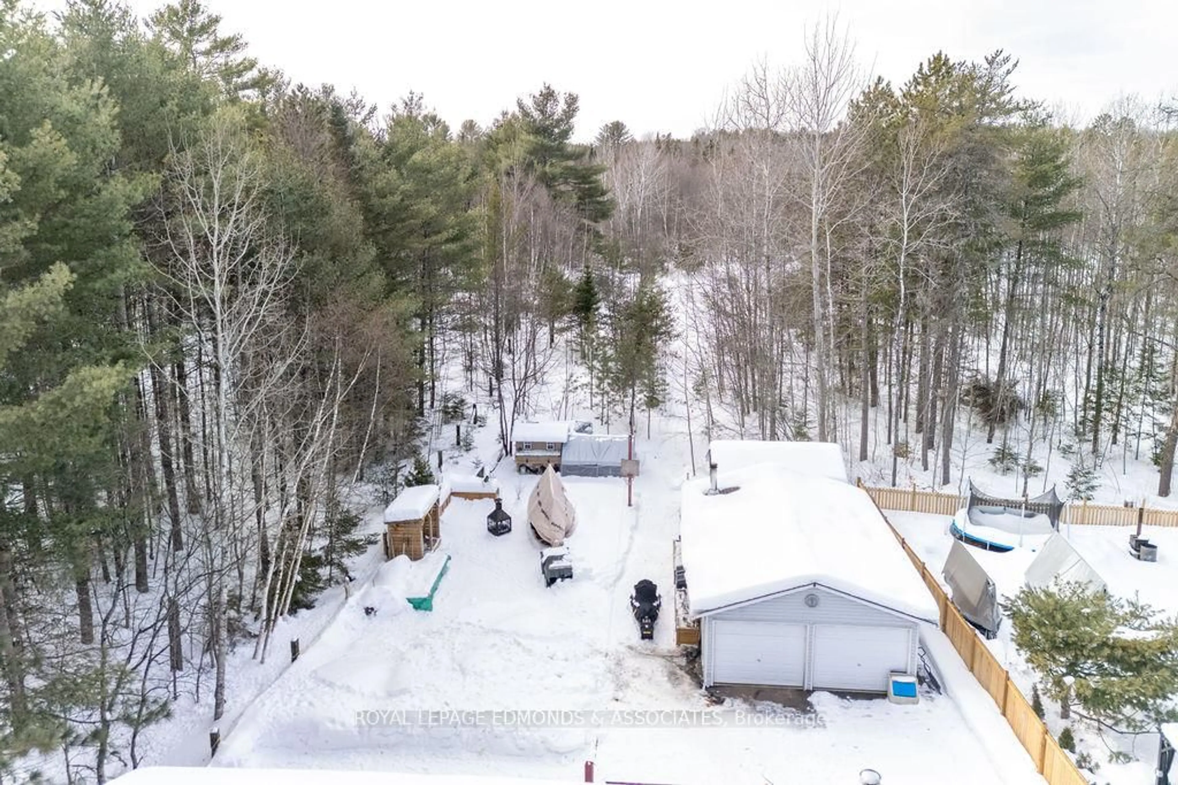 A pic from outside/outdoor area/front of a property/back of a property/a pic from drone, forest/trees view for 28 Bob Seguin Dr, Chalk River Ontario K0J 1J0