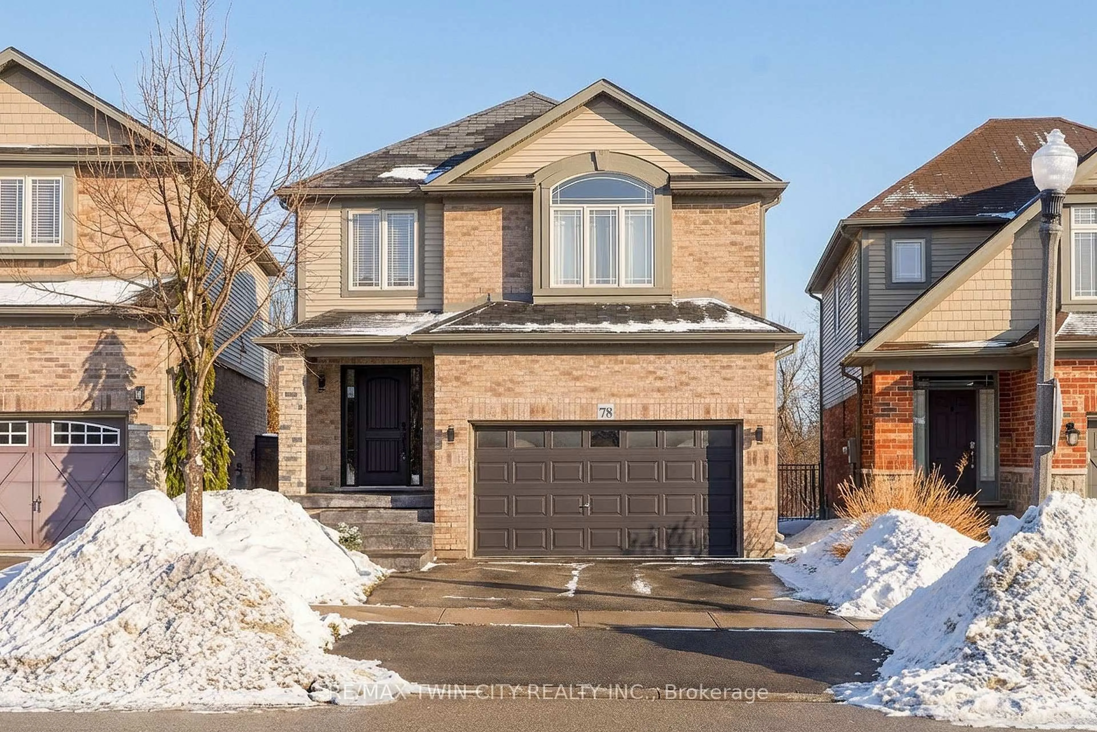 Home with brick exterior material, street for 78 Forest Creek Dr, Kitchener Ontario N2R 0B5