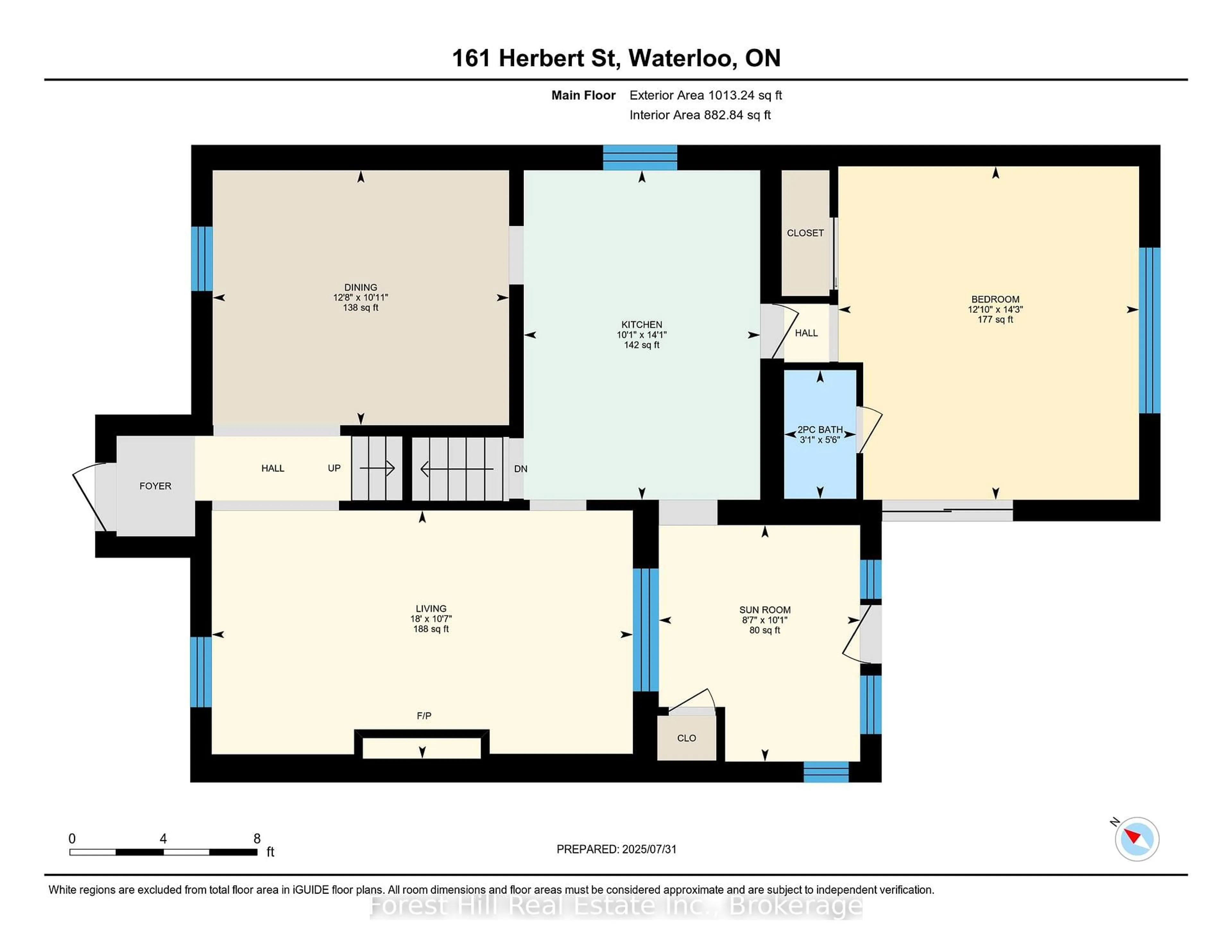Floor plan for 161 Herbert St, Waterloo Ontario N2J 1T3