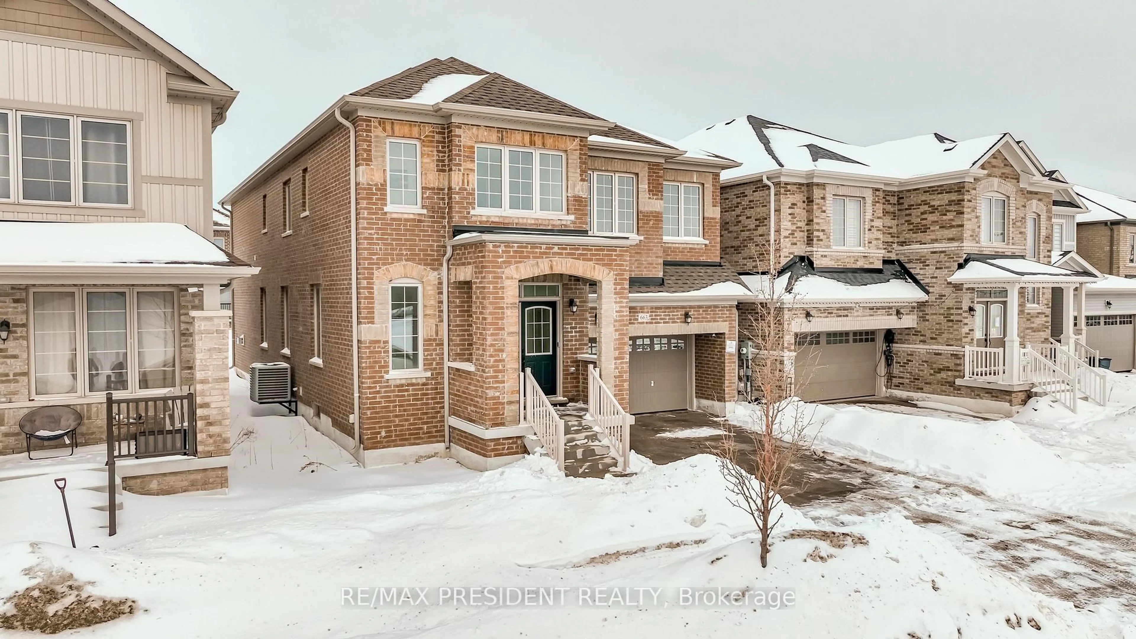 Home with brick exterior material, street for 663 ANISHINAABE Dr, Shelburne Ontario L9V 3Y5