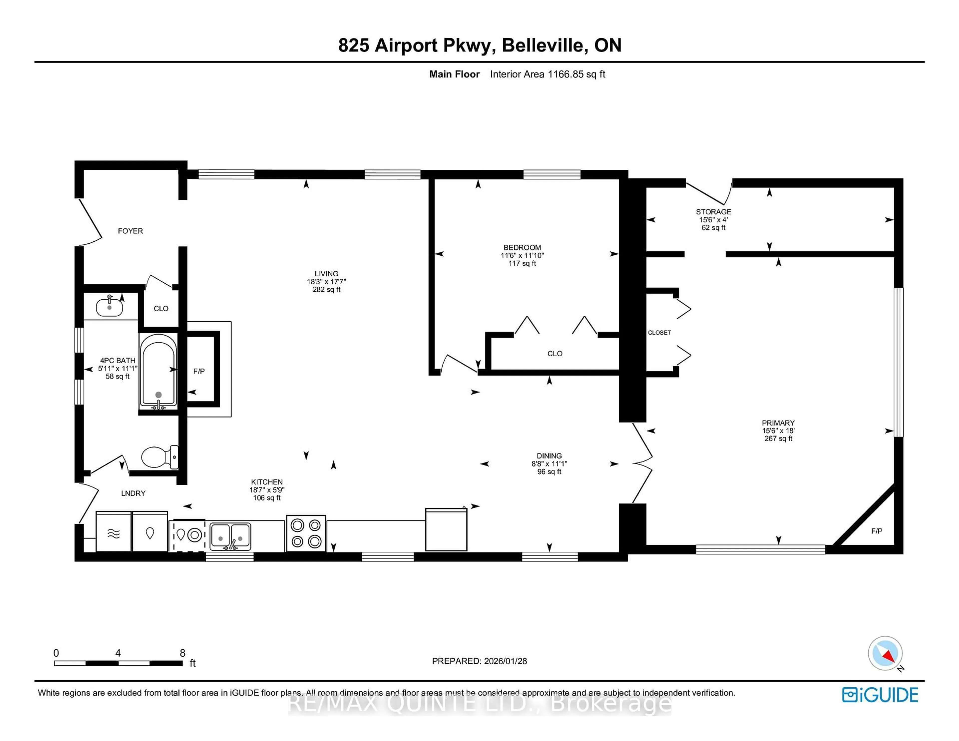 Floor plan for 825 Airport Pkwy, Belleville Ontario K8N 4Z6