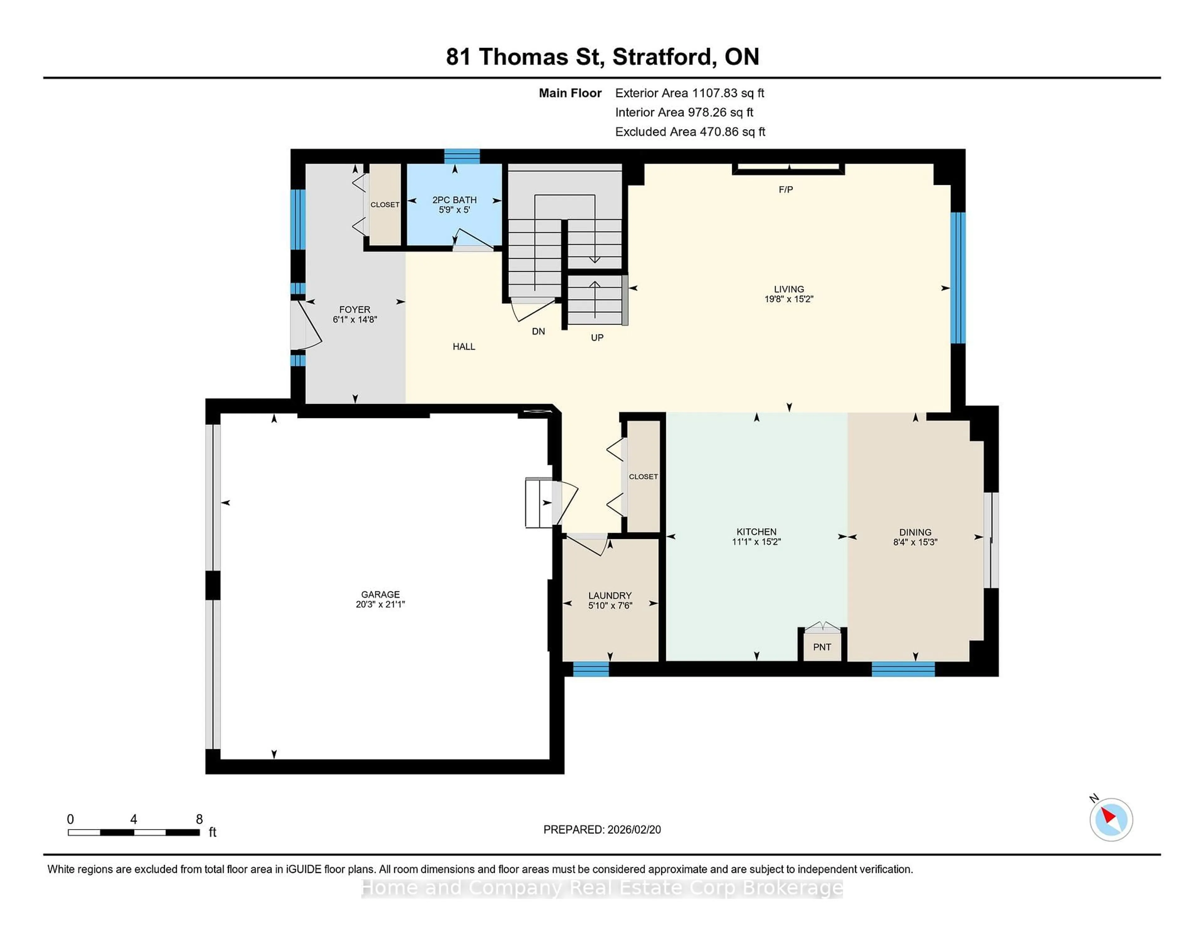 Floor plan for 81 Thomas St, Stratford Ontario N5A 0B9