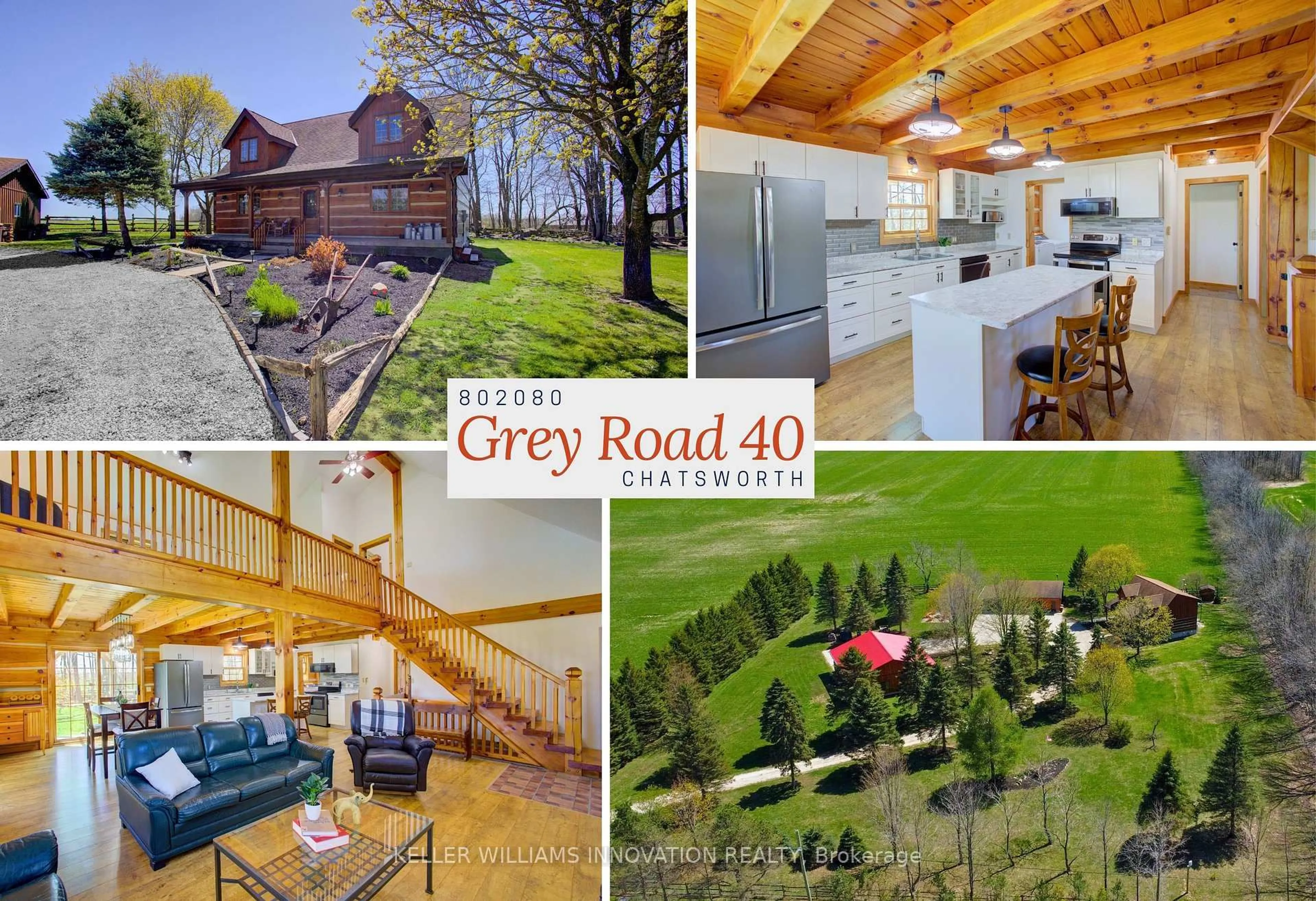 A pic from outside/outdoor area/front of a property/back of a property/a pic from drone, street for 802080 Grey Road 40, Chatsworth Ontario N0H 1G0