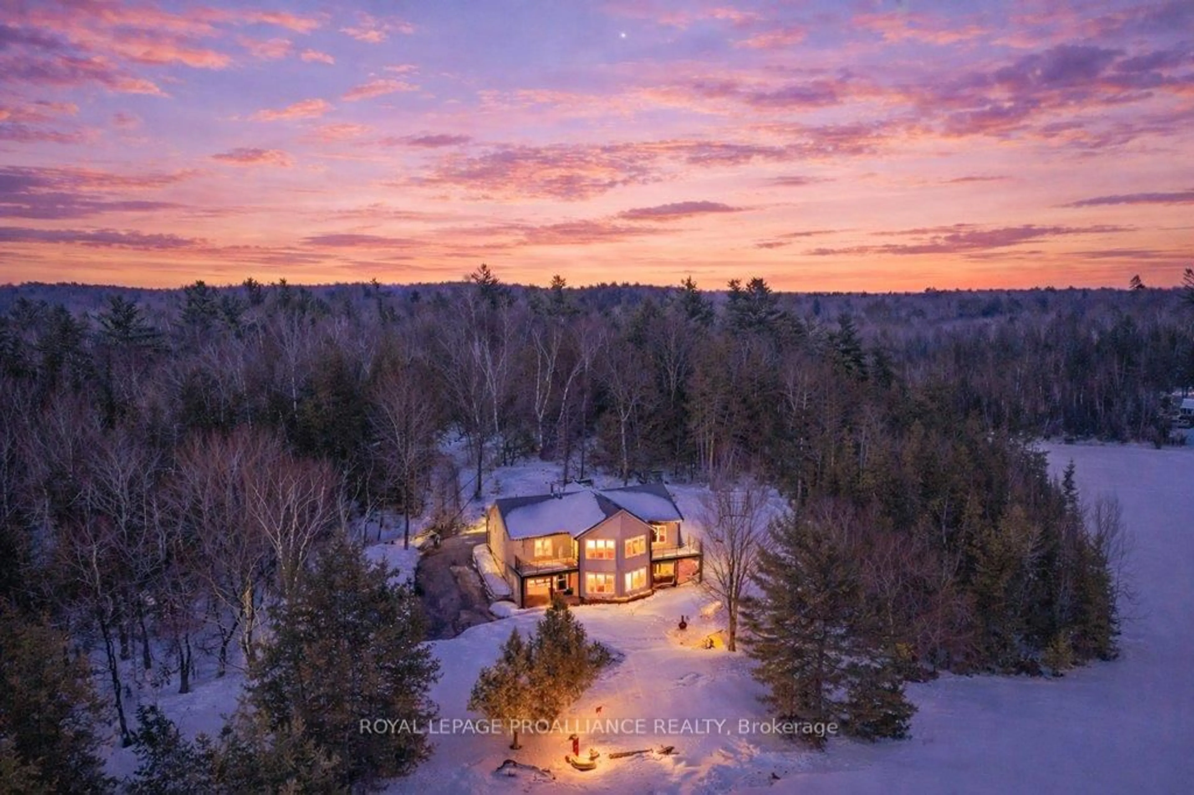 A pic from outside/outdoor area/front of a property/back of a property/a pic from drone, forest/trees view for 5317 Ardoch Rd, Ardoch Ontario K0H 1C0