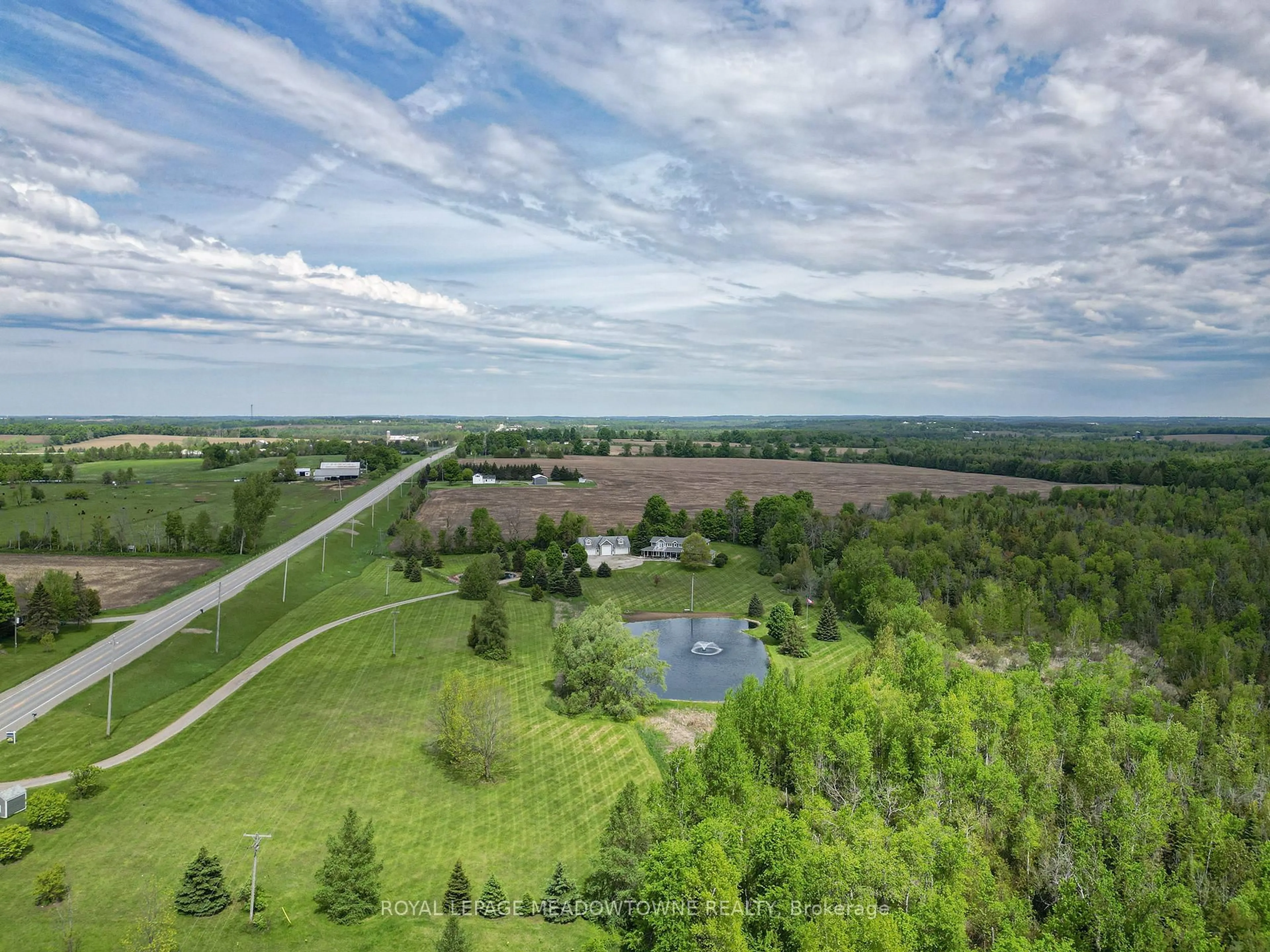 A pic from outside/outdoor area/front of a property/back of a property/a pic from drone, water/lake/river/ocean view for 5169 Wellington 125 Rd, Erin Ontario L7J 2L8