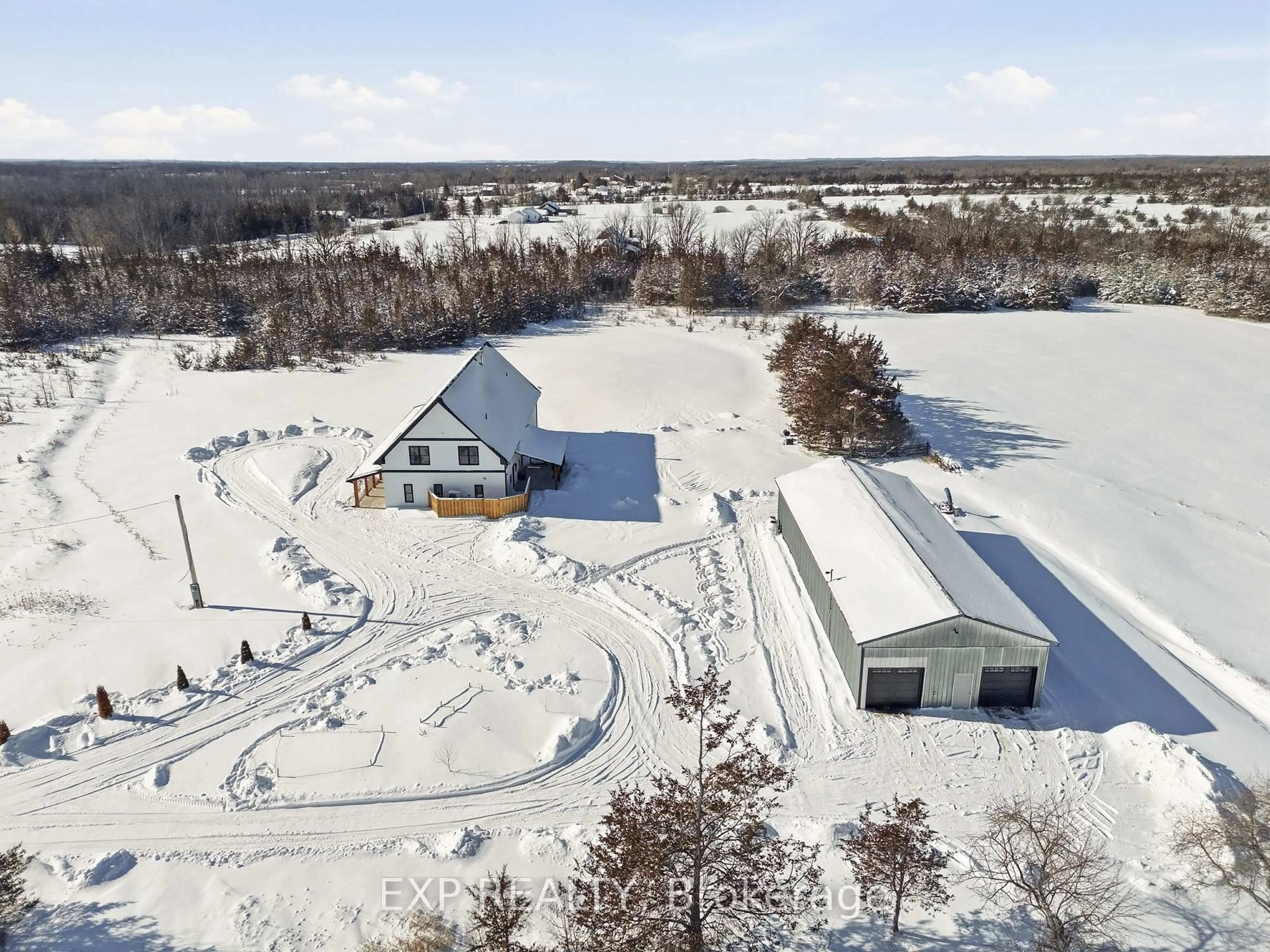 A pic from outside/outdoor area/front of a property/back of a property/a pic from drone, building for 3289 Blessington Rd, Shannonville Ontario K0K 3A0