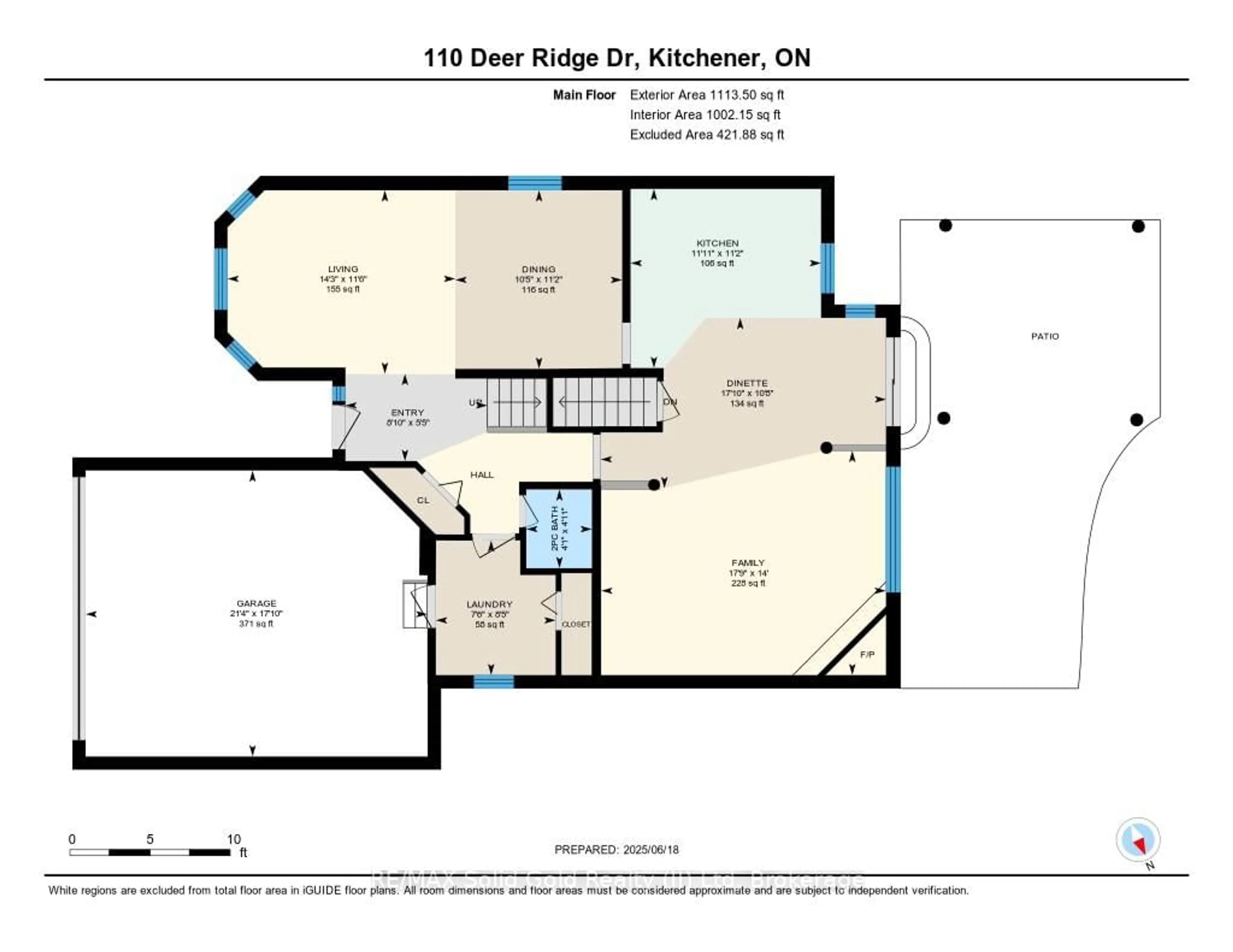 Floor plan for 110 Deer Ridge Dr, Kitchener Ontario N2P 2K9