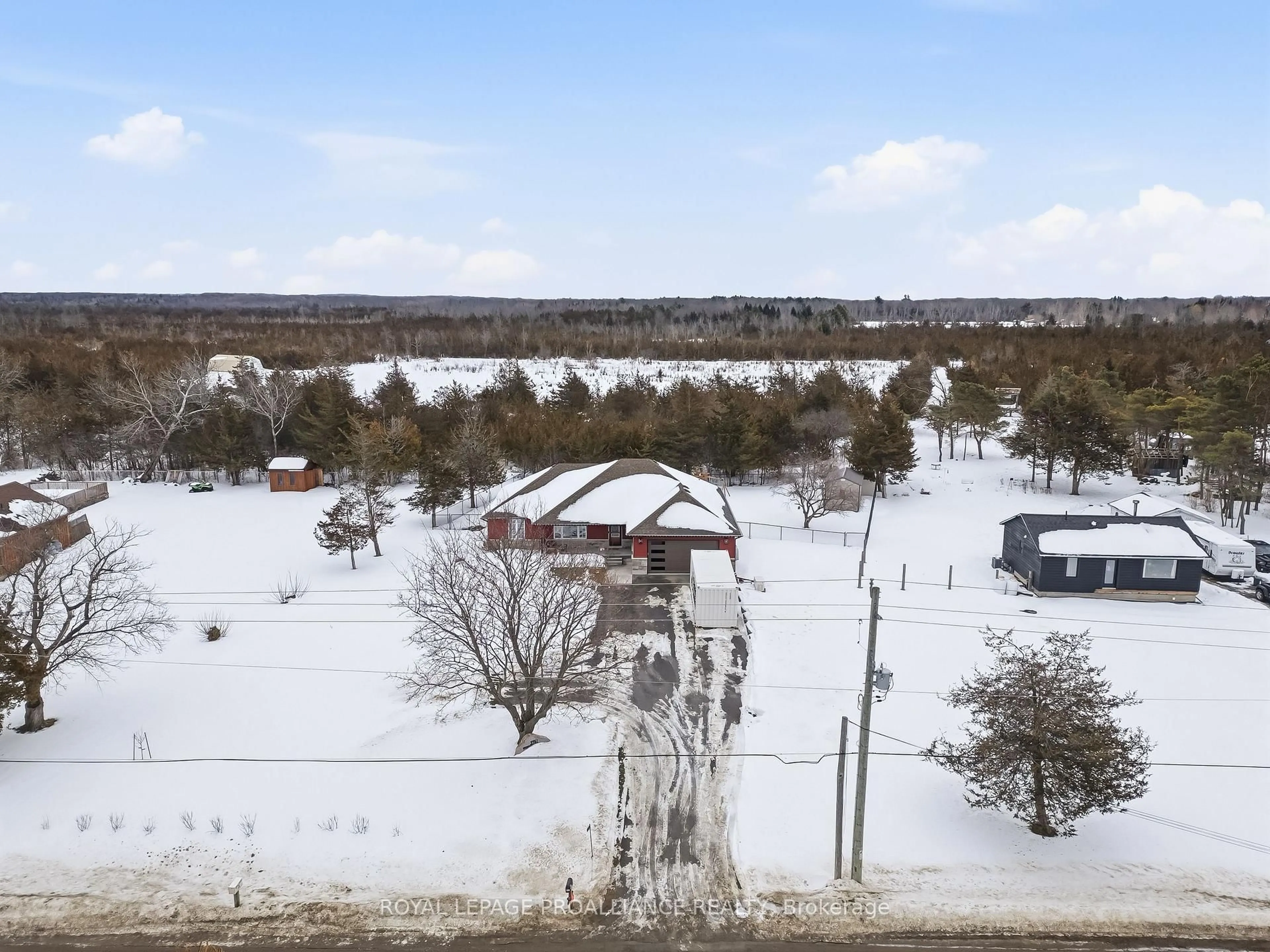 A pic from outside/outdoor area/front of a property/back of a property/a pic from drone, unknown for 3741 County Road 3, Prince Edward County Ontario K0K 1L0