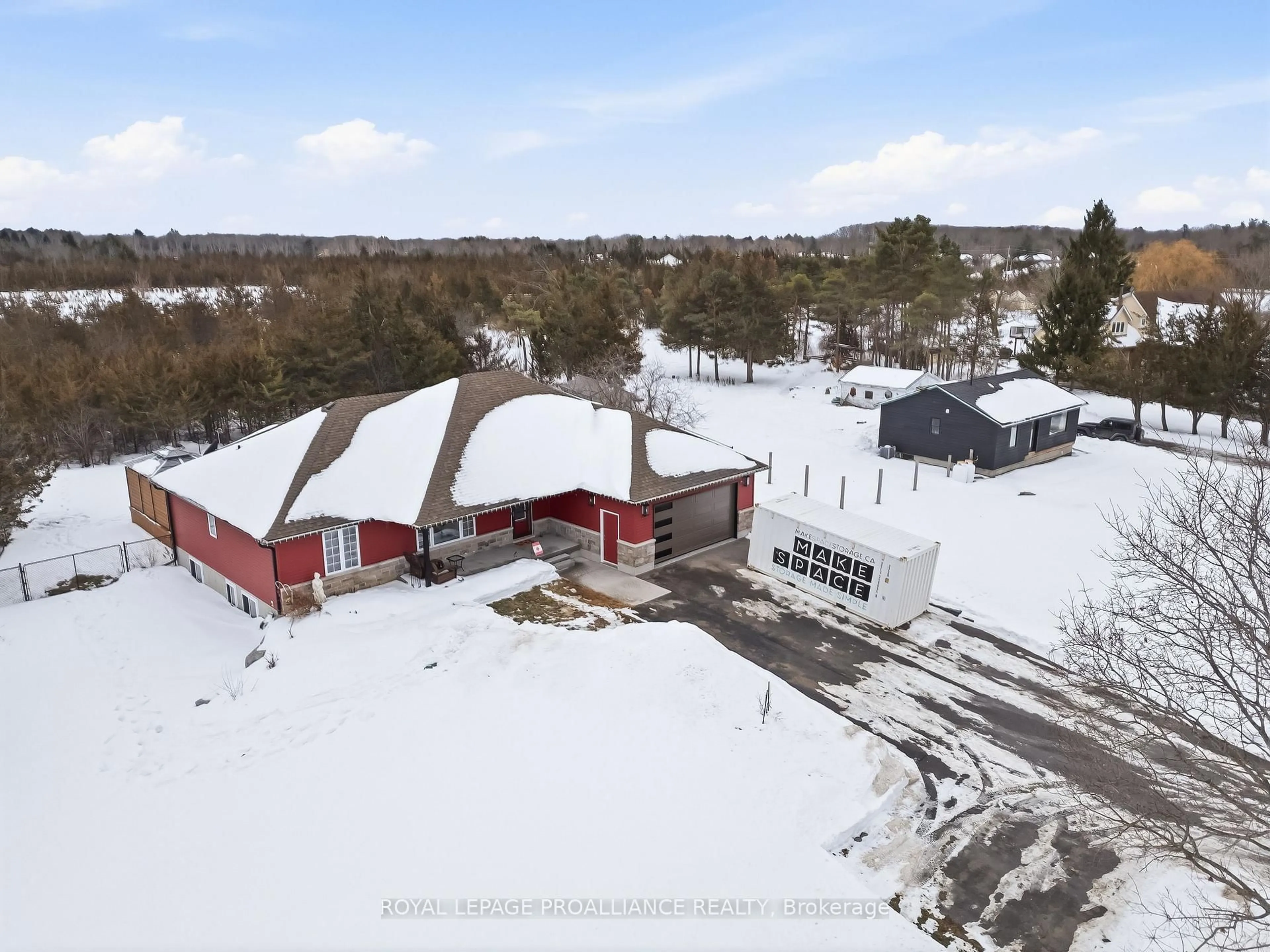 A pic from outside/outdoor area/front of a property/back of a property/a pic from drone, building for 3741 County Road 3, Prince Edward County Ontario K0K 1L0