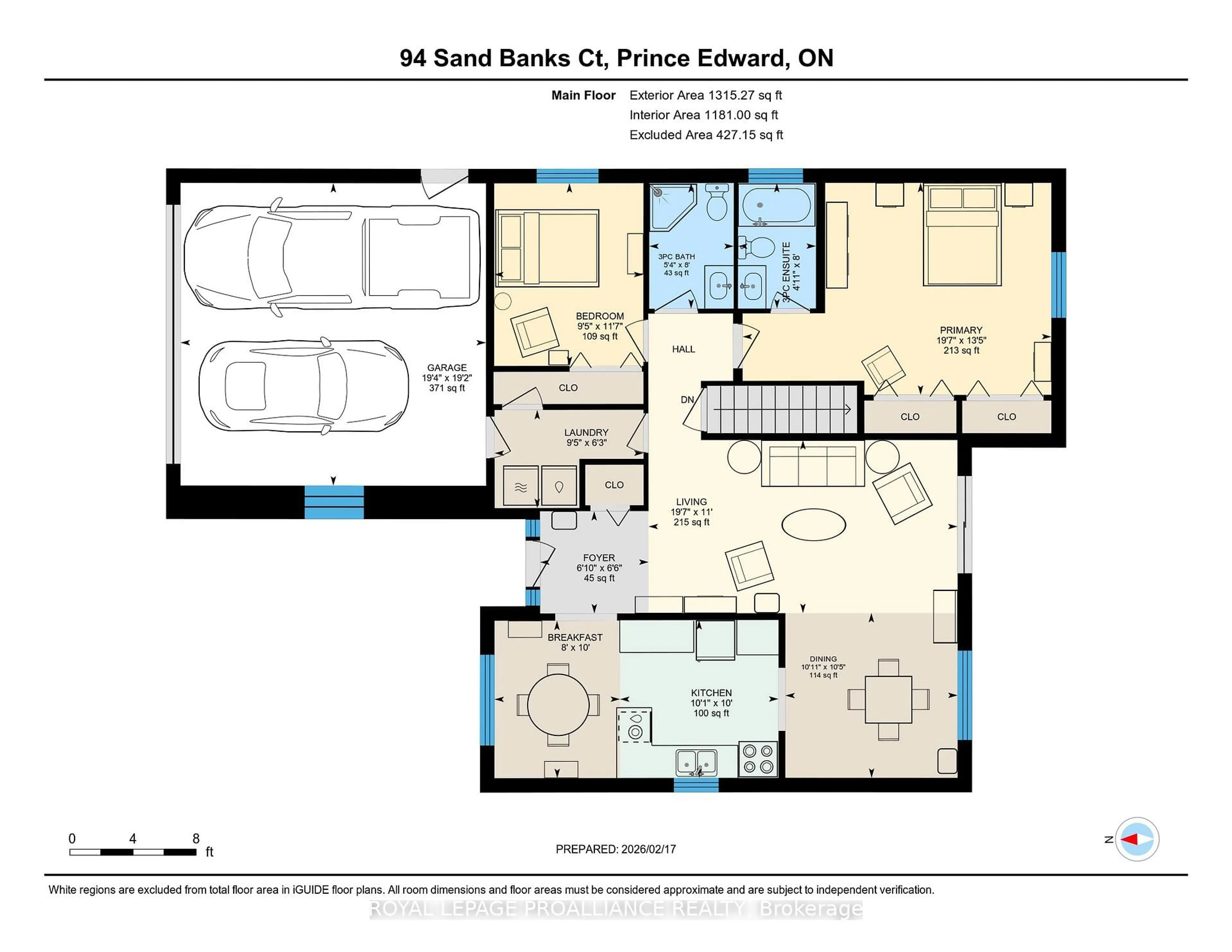 Floor plan for 94 Sandbanks Crt, Prince Edward County Ontario K0K 3L0